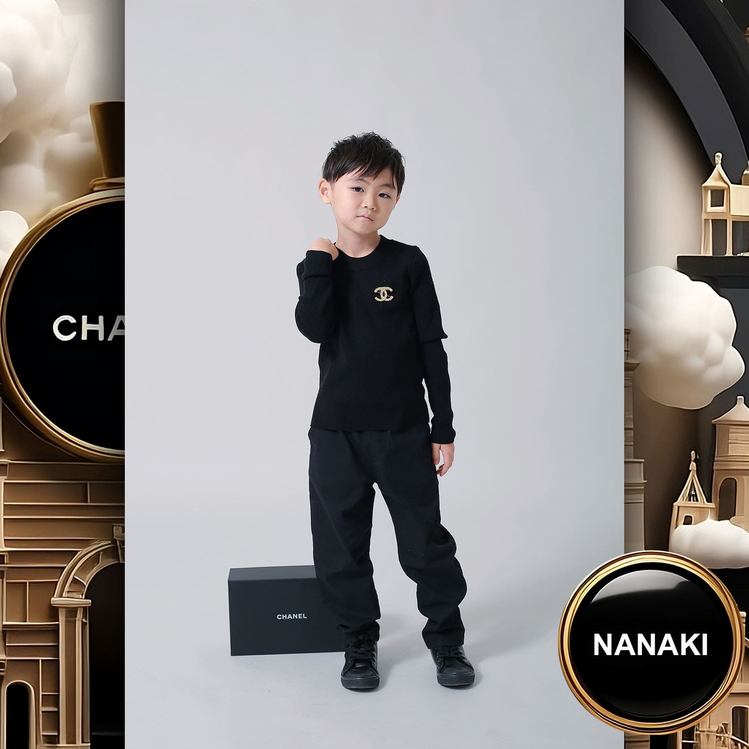077 Kids Tokei on Runway Magazine World Kids Audition 2023 Chanel
