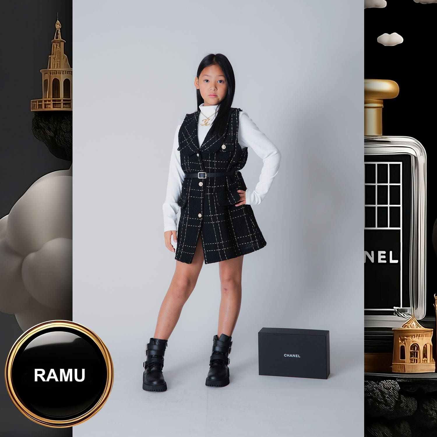 084 Kids Tokei on Runway Magazine World Kids Audition 2023 Chanel