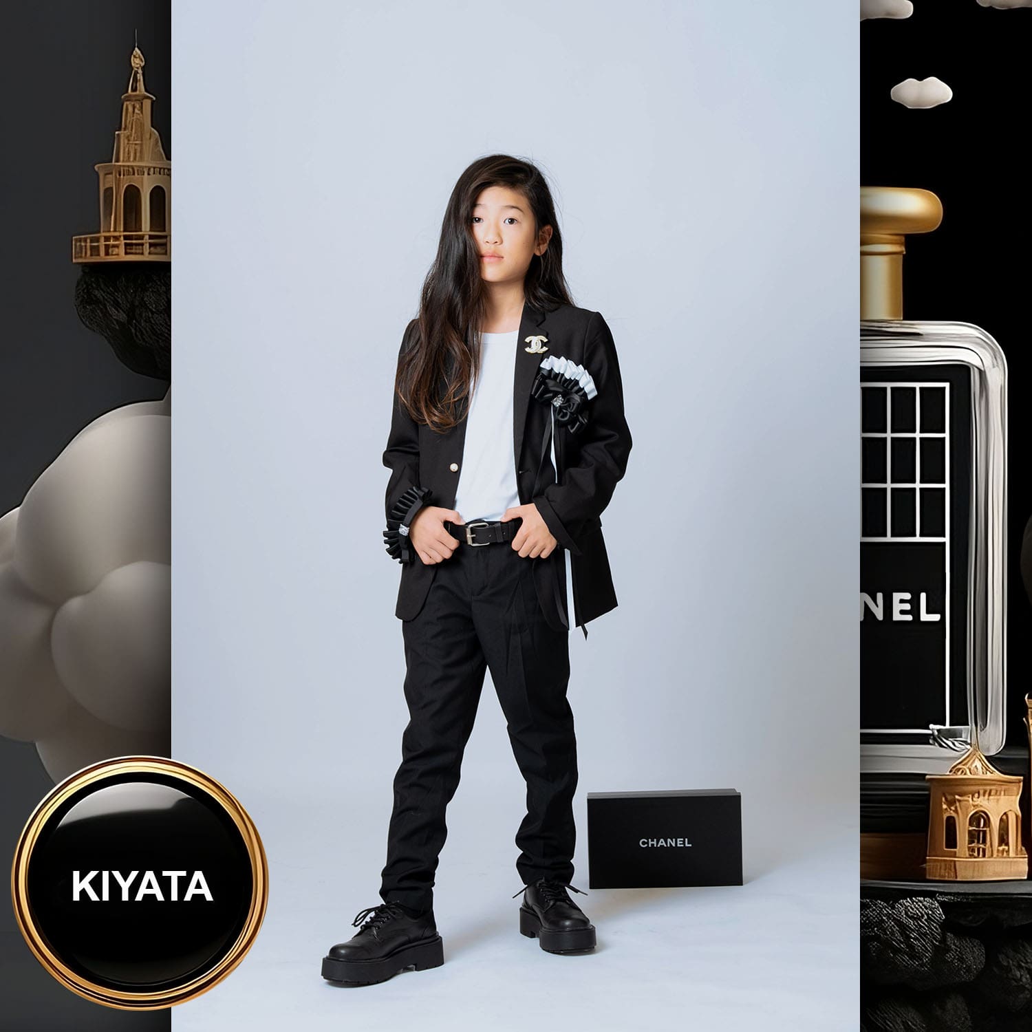 094 Kids Tokei on Runway Magazine World Kids Audition 2023 Chanel