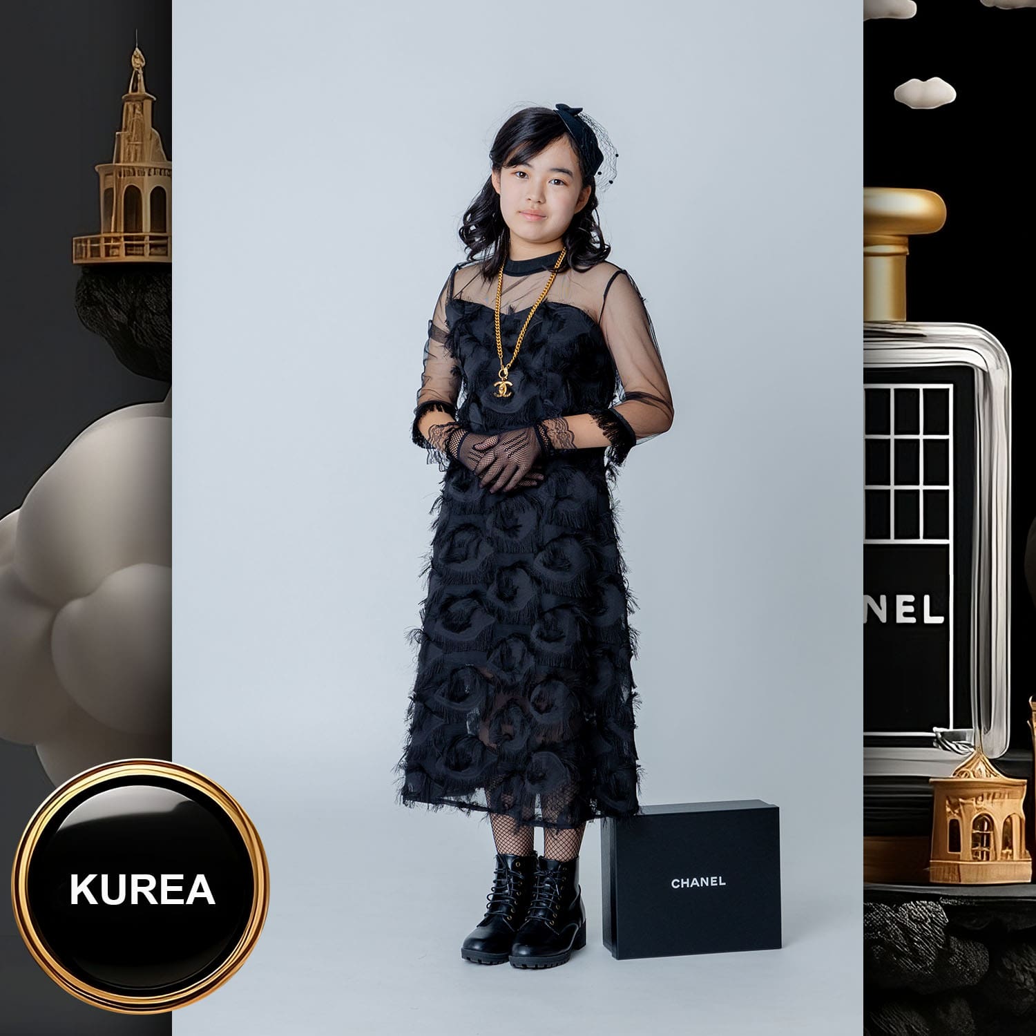 210 Kids Tokei on Runway Magazine World Kids Audition 2023 Chanel