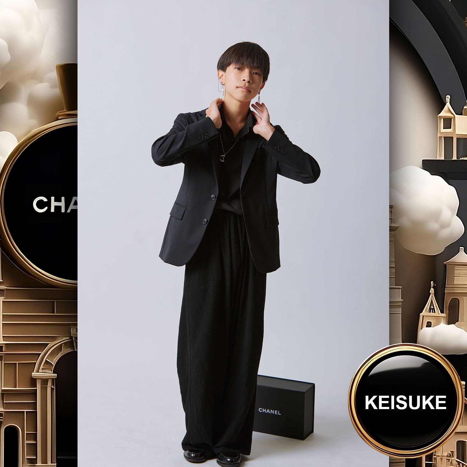 243 Kids Tokei on Runway Magazine World Kids Audition 2023 Chanel
