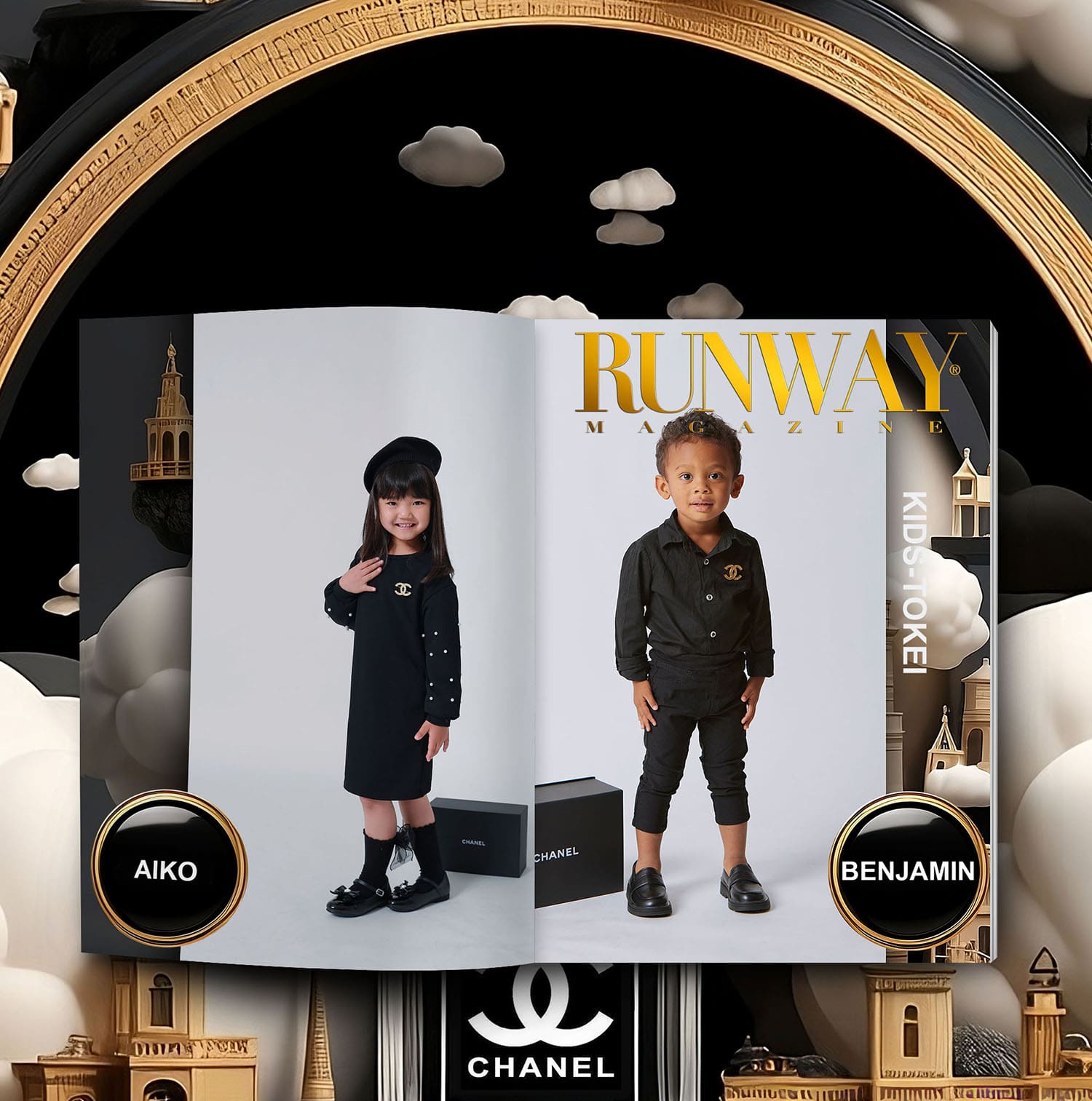 5 Cover Kids Tokei on Runway Magazine World Kids Audition 2023 Chanel