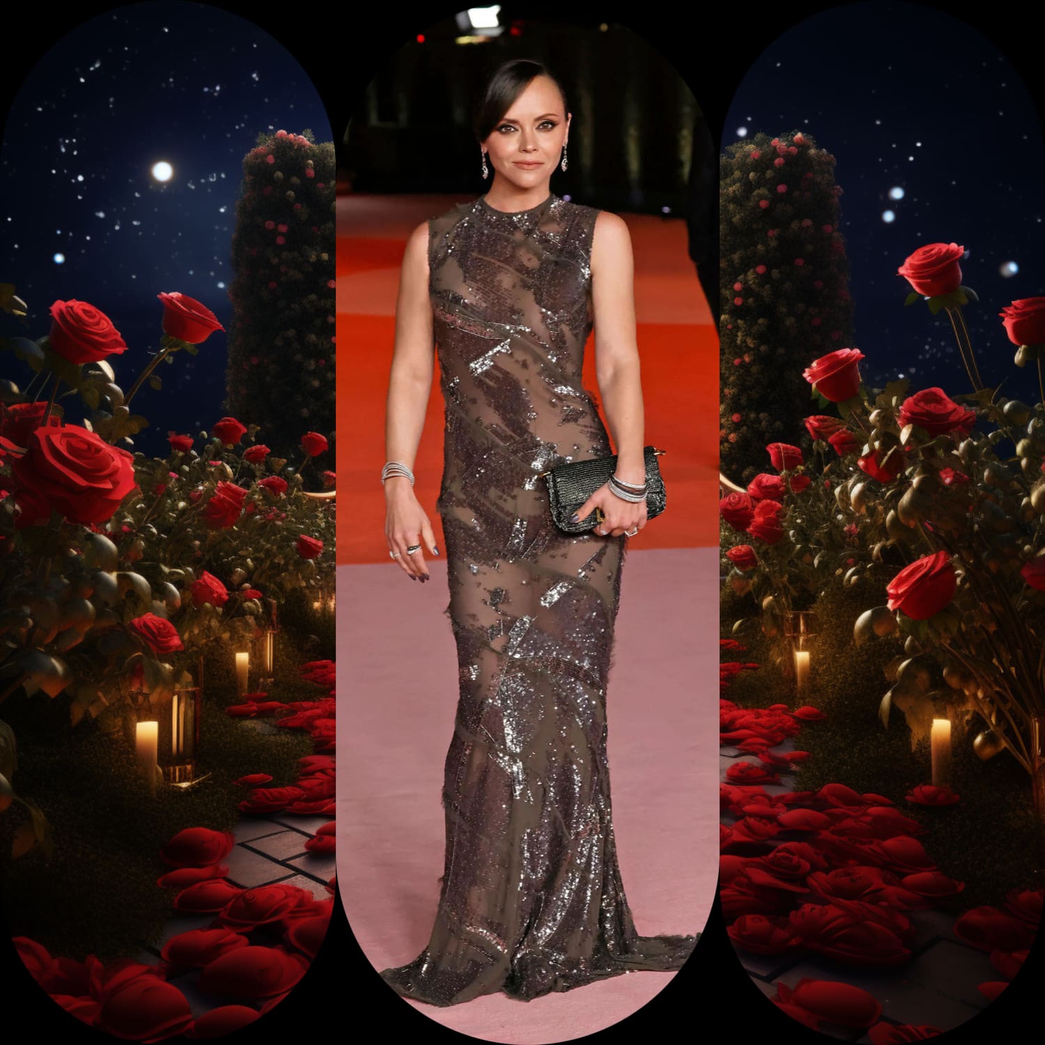Christina Ricci 身着 Fendi Couture 出席 2023 学院博物馆盛会
