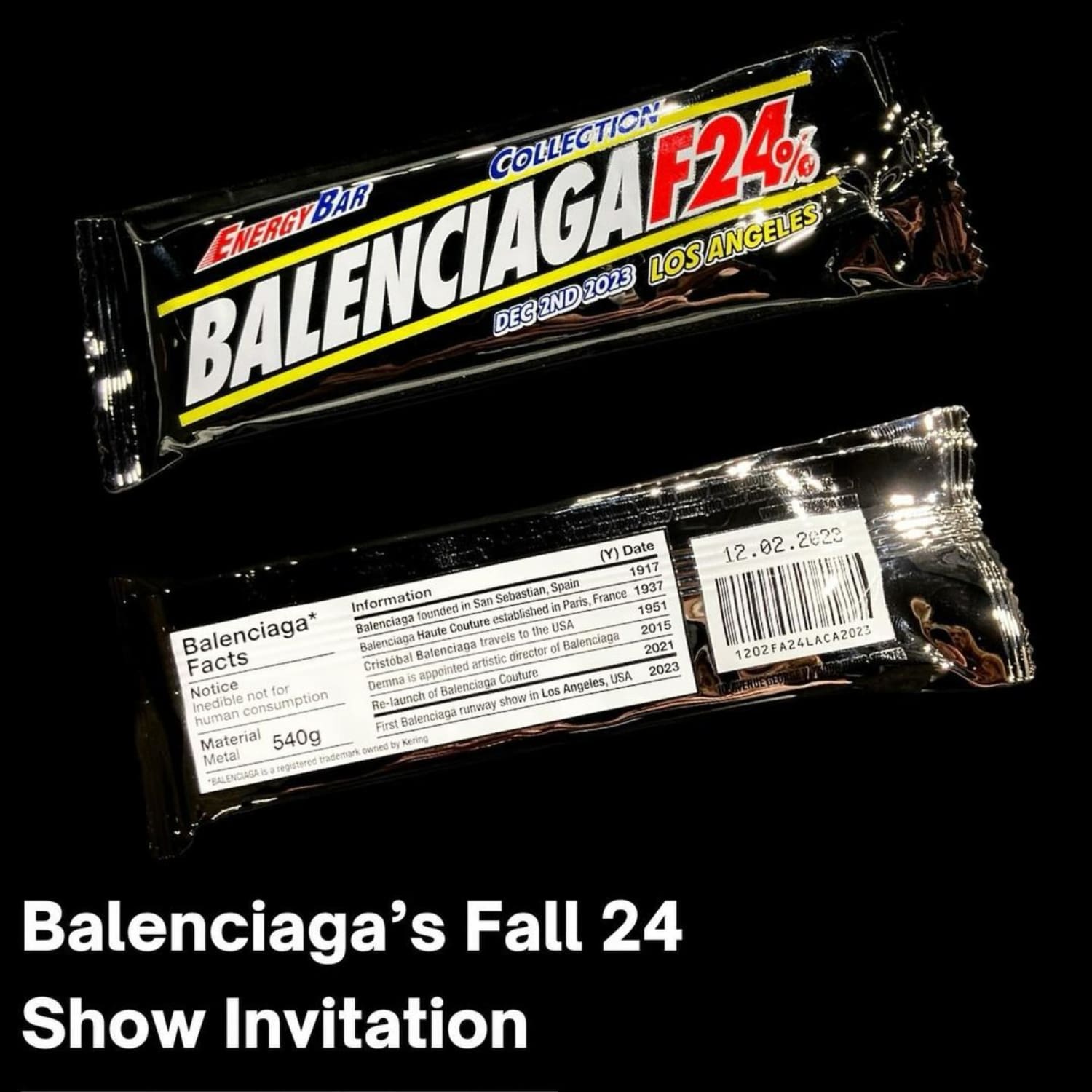 Balenciaga 早秋系列邀请函 2024 好莱坞 Runway 杂志