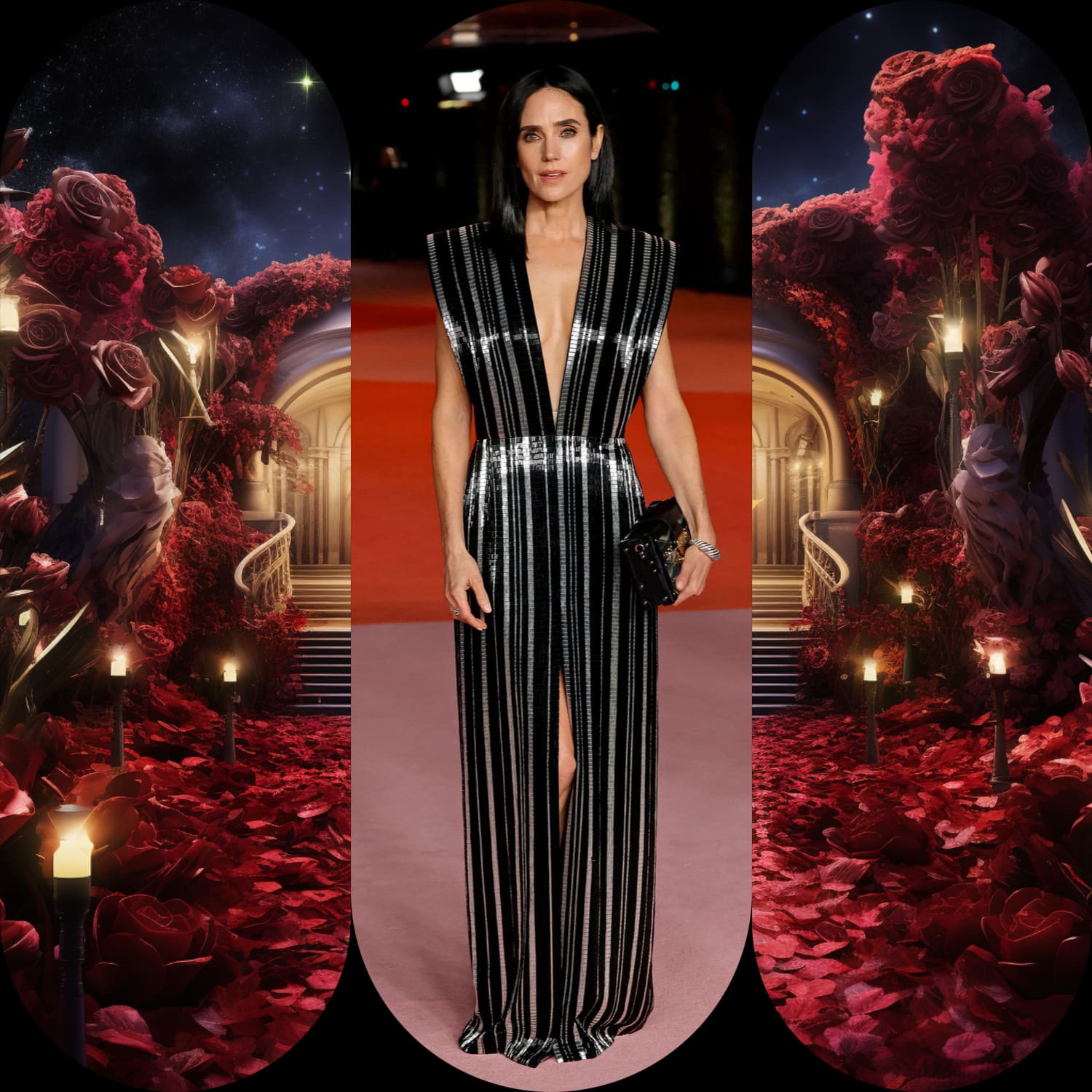 詹妮弗·康纳利 (Jennifer Connelly) 身着 Louis Vuitton 礼服出席 2023 学院博物馆盛会