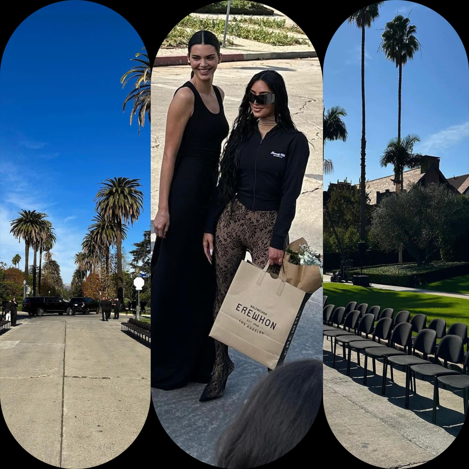 Kim Kardashian 和 Kendall Jenner 出席 Balenciaga 早秋系列活动 2024 好莱坞 Runway 杂志