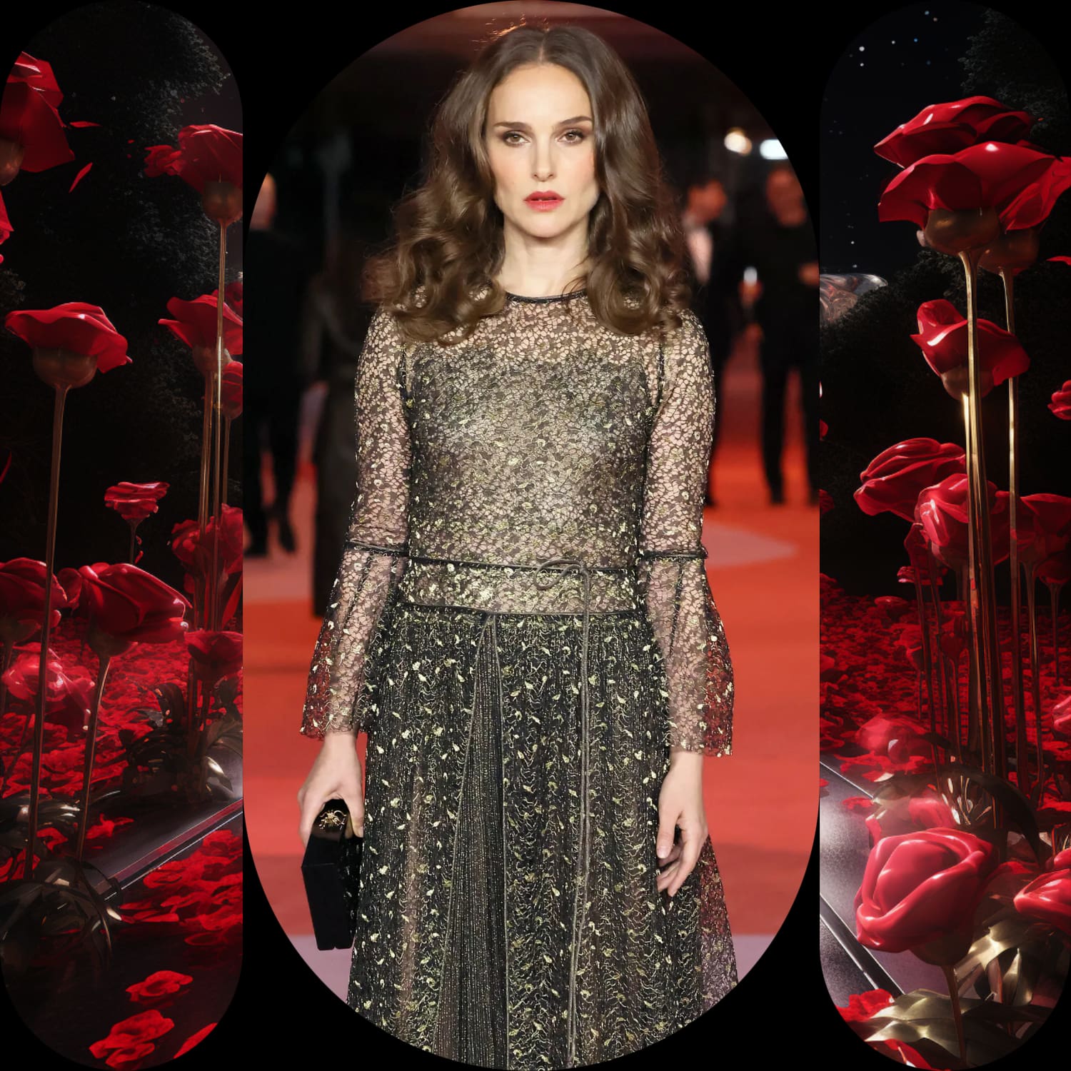 娜塔莉·波特曼 (Natalie Portman) 身着 Dior Couture 出席 2023 学院博物馆盛会