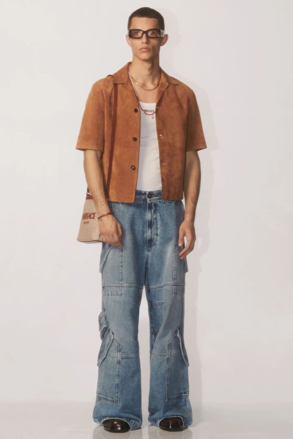 ヴェルサーチ プレフォール 2024 メンズ Runway 雑誌(16)