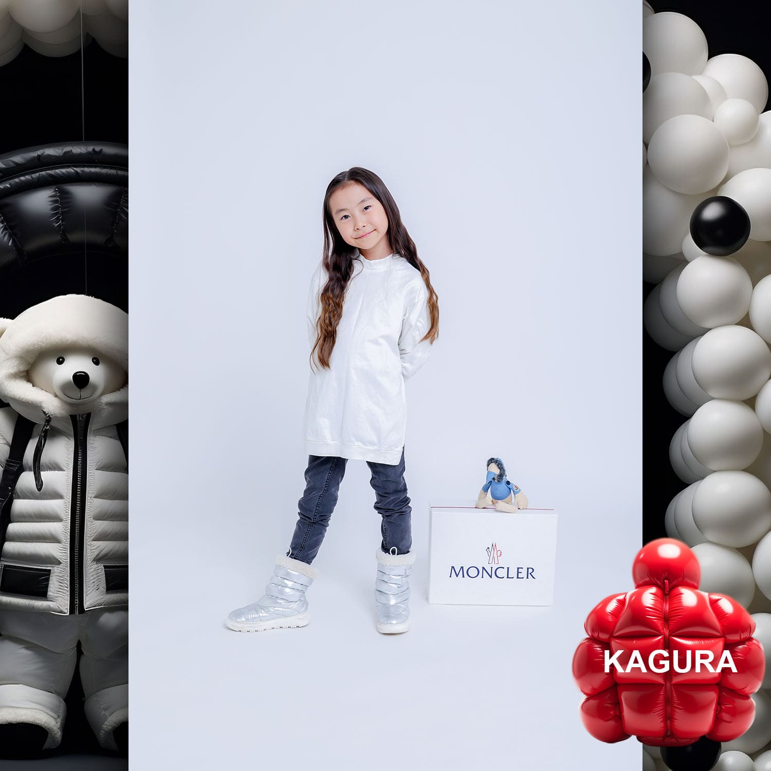 004 Kids Tokei on Runway Magazine World Kids Audition 2023 Moncler