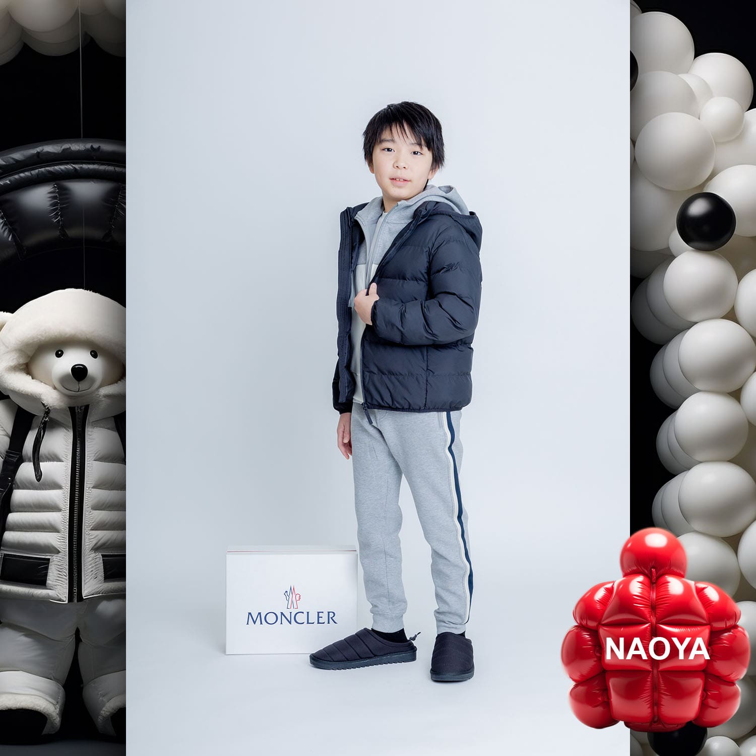 008 Kids Tokei on Runway Magazine World Kids Audition 2023 Moncler