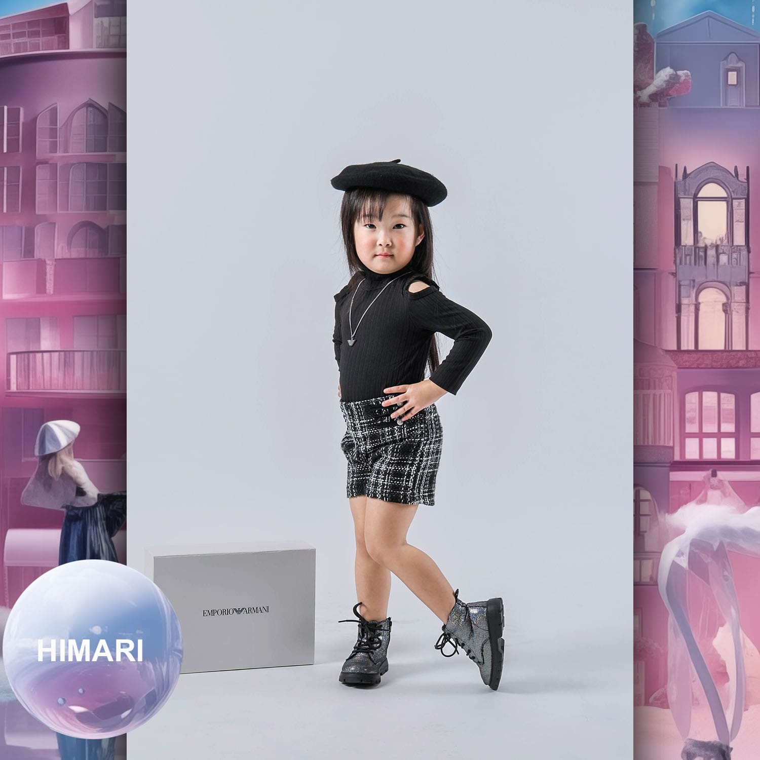 028 Enfants Tokei sur Runway Audition pour les enfants du magazine World 2023 Armani