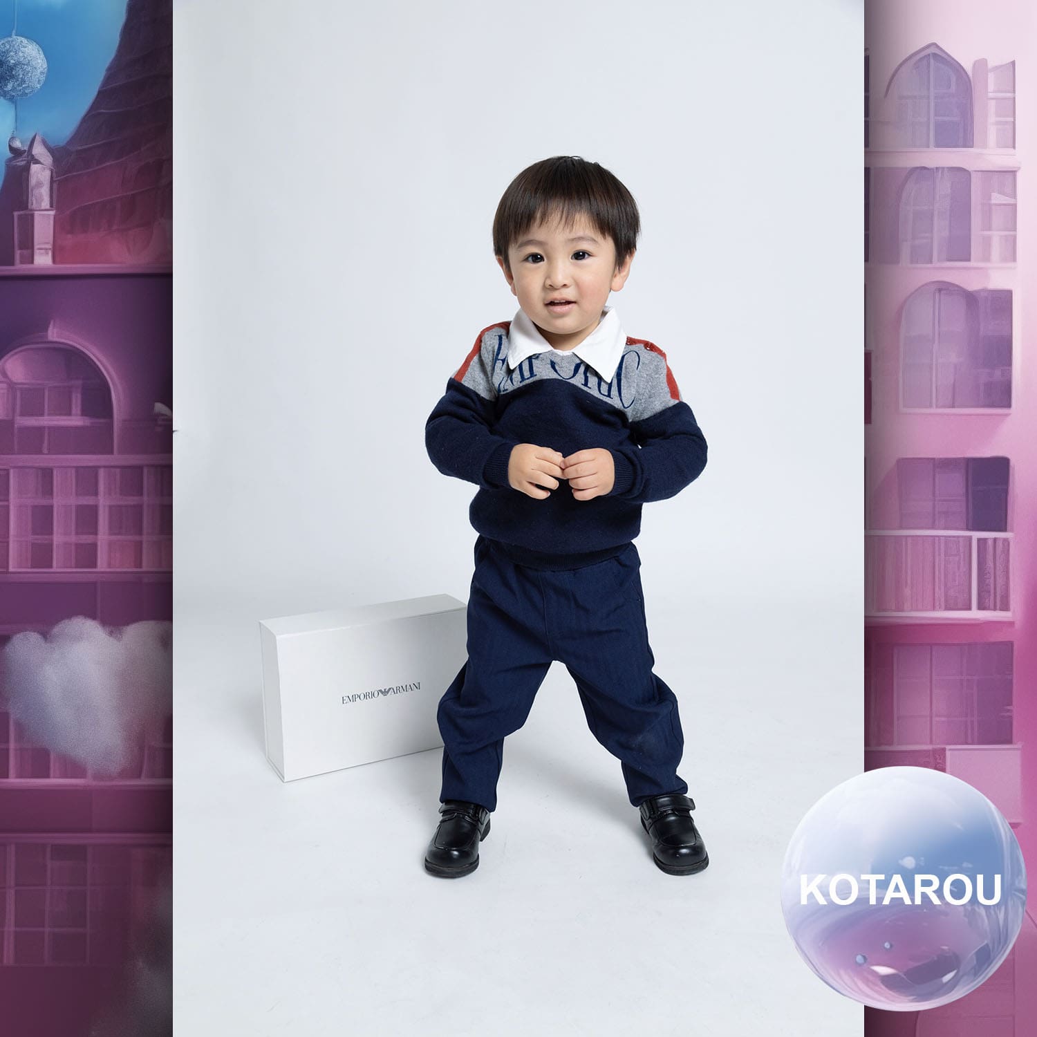 029 Enfants Tokei sur Runway Audition pour les enfants du magazine World 2023 Armani