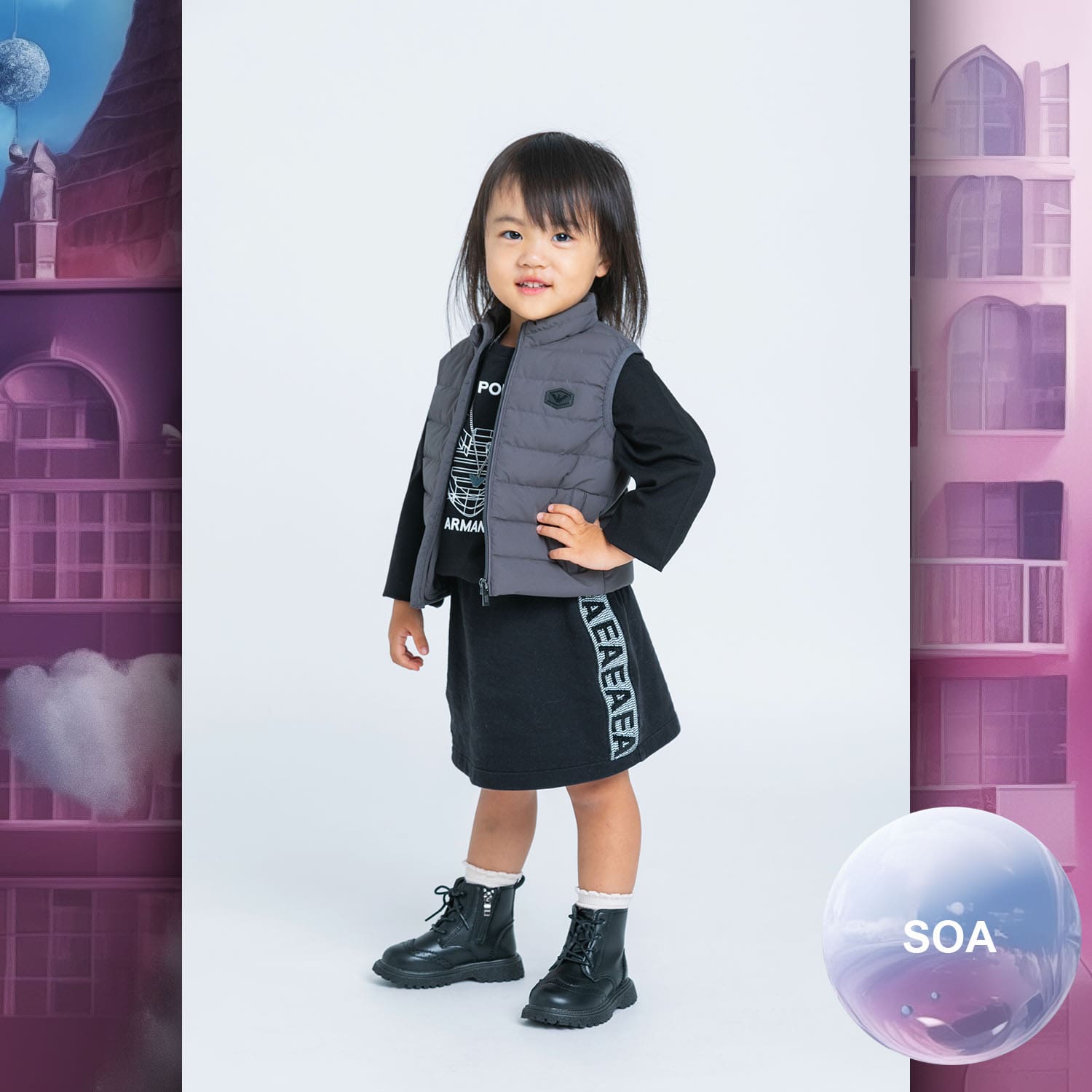 031 Enfants Tokei sur Runway Audition pour les enfants du magazine World 2023 Armani