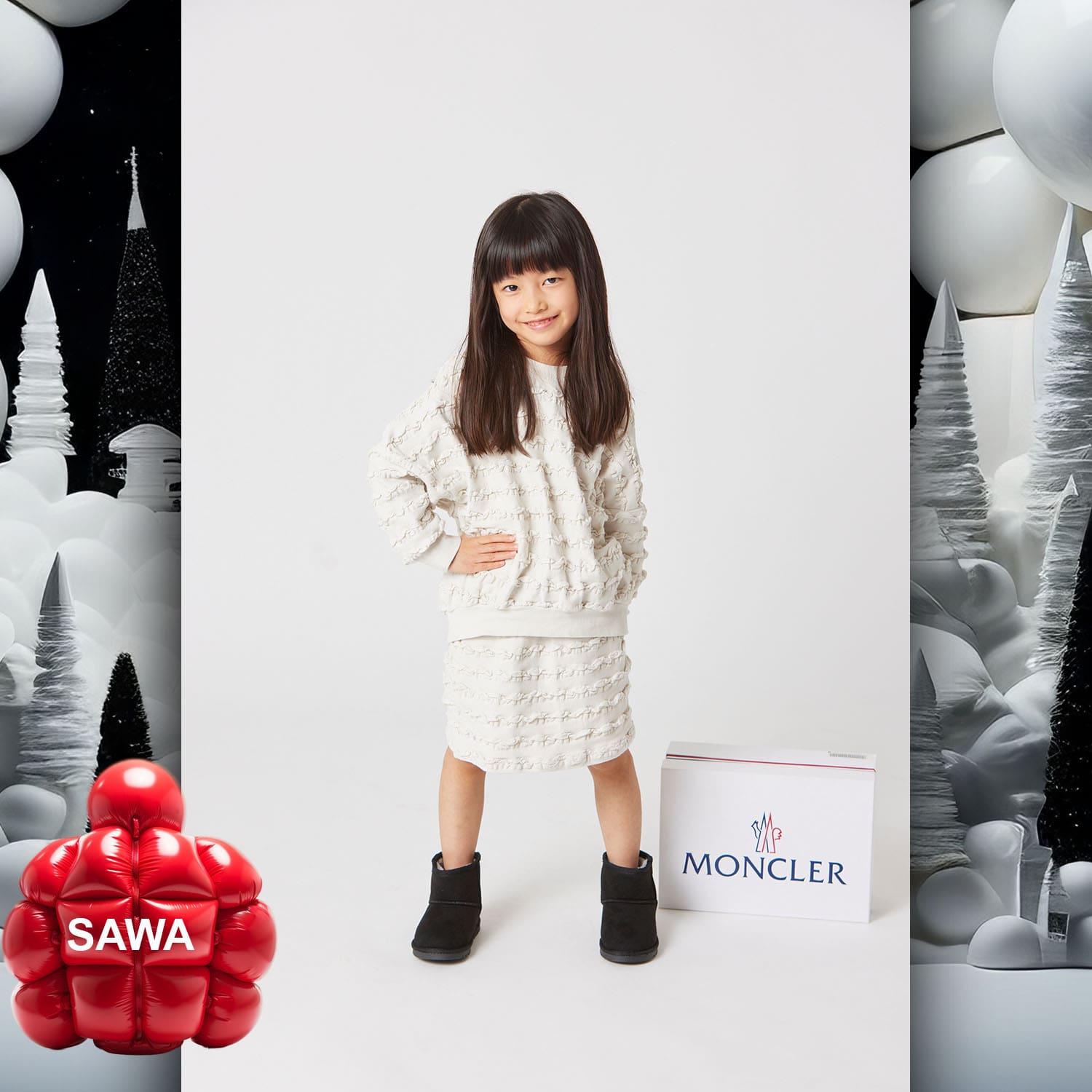 032 Kids Tokei on Runway Magazine World Kids Audition 2023 Moncler