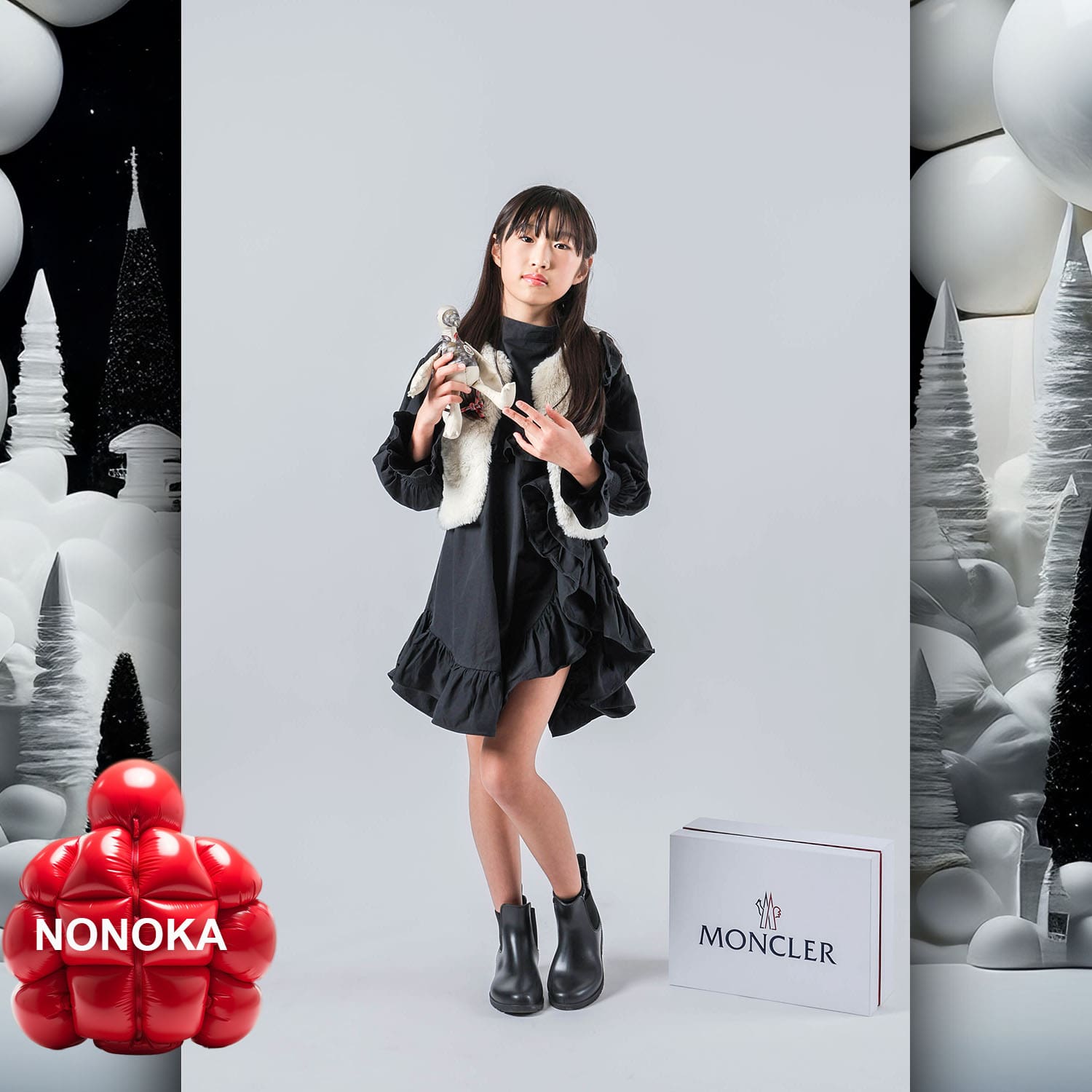 034 Kids Tokei on Runway Magazine World Kids Audition 2023 Moncler