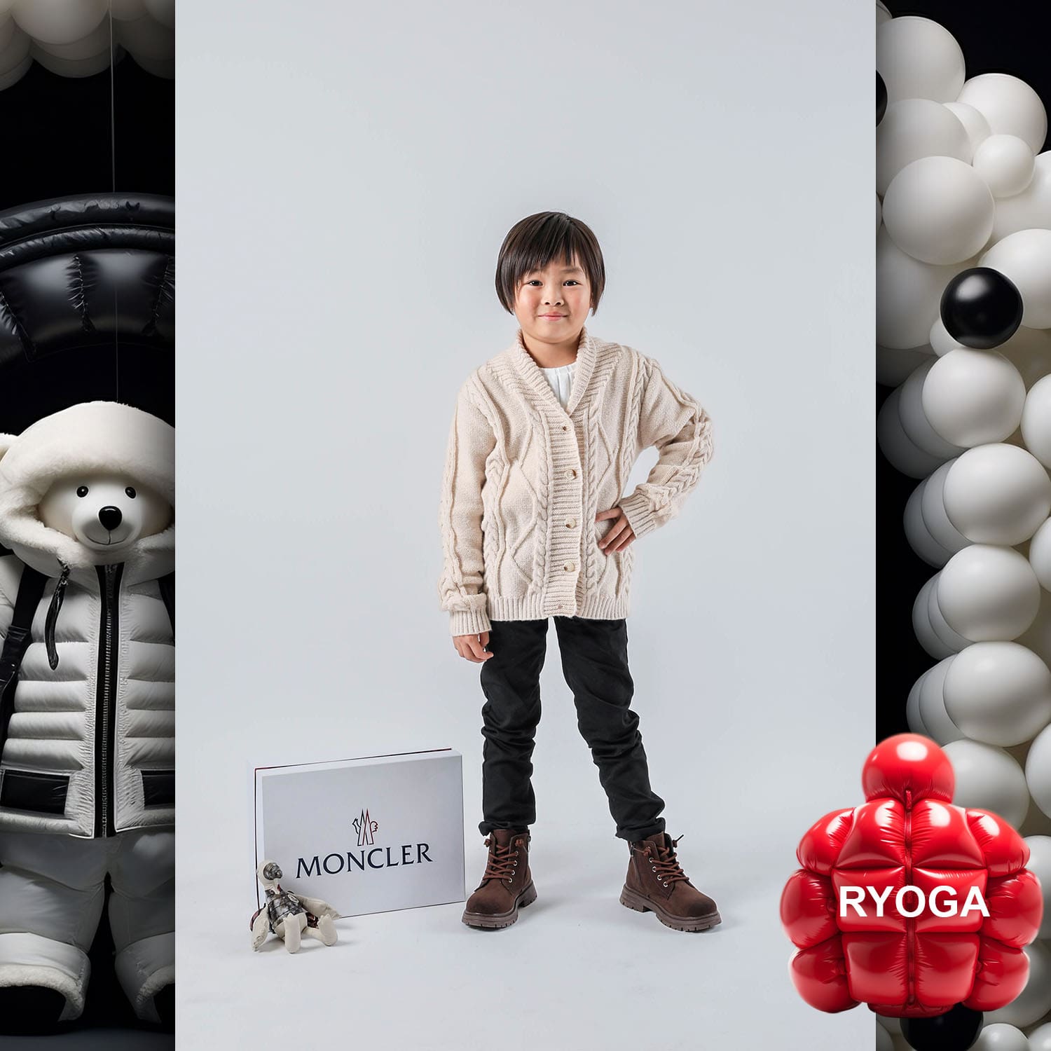 035 Kids Tokei on Runway Magazine World Kids Audition 2023 Moncler