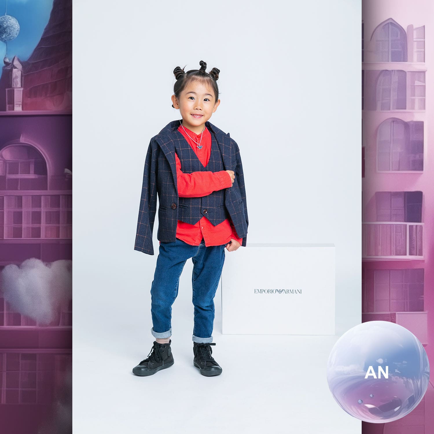 037 Enfants Tokei sur Runway Audition pour les enfants du magazine World 2023 Armani