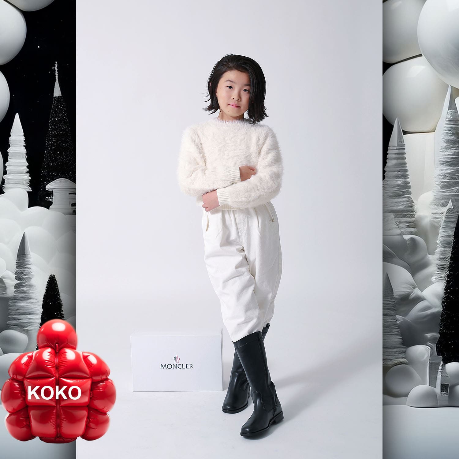 037 Kids Tokei on Runway Magazine World Kids Audition 2023 Moncler
