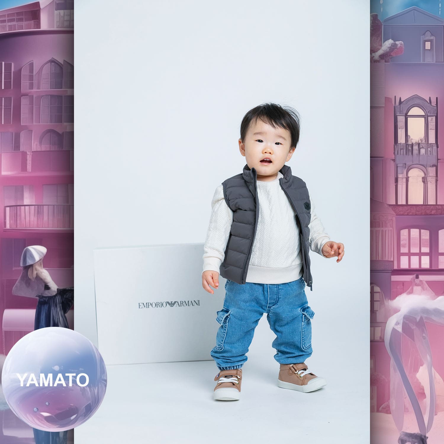 042 Enfants Tokei sur Runway Audition pour les enfants du magazine World 2023 Armani