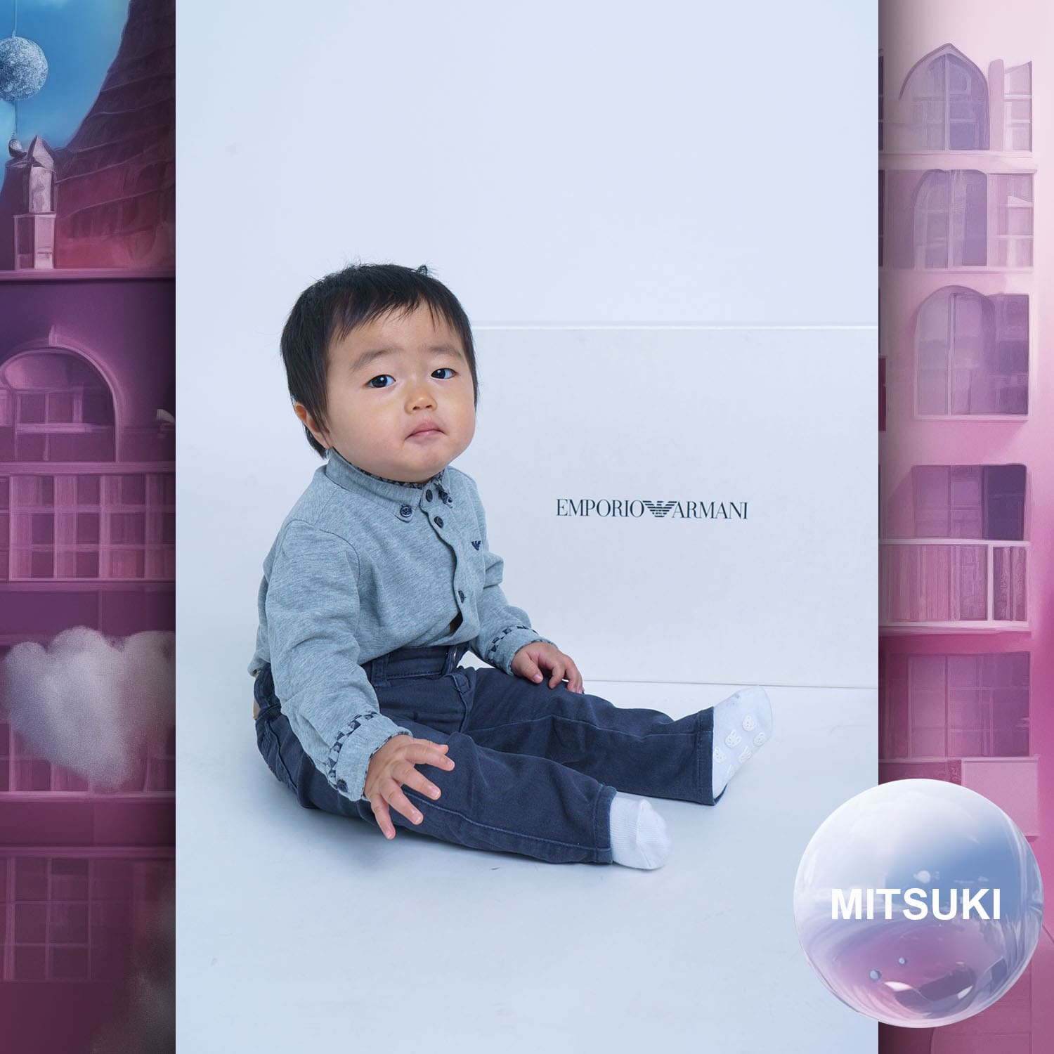 043 Enfants Tokei sur Runway Audition pour les enfants du magazine World 2023 Armani