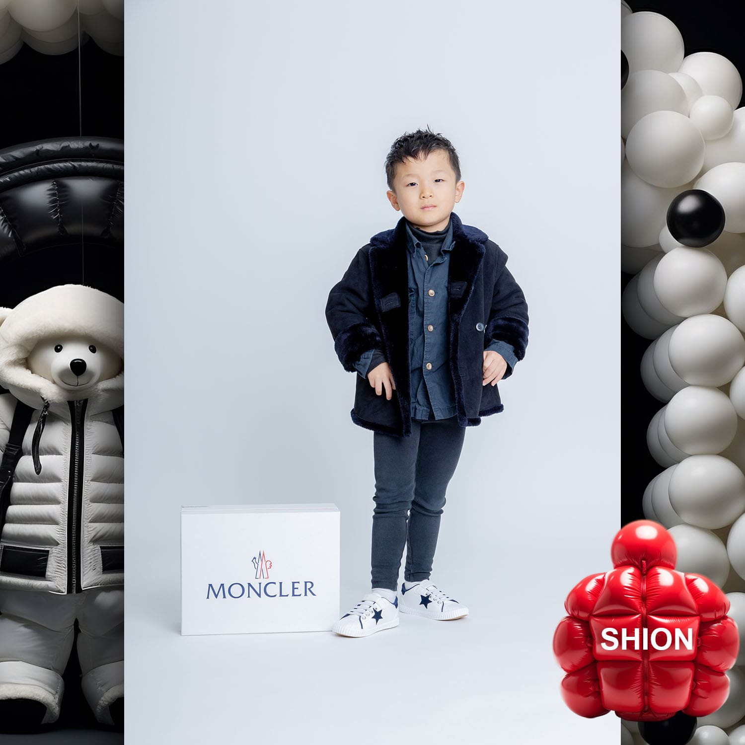 046 Kids Tokei on Runway Magazine World Kids Audition 2023 Moncler