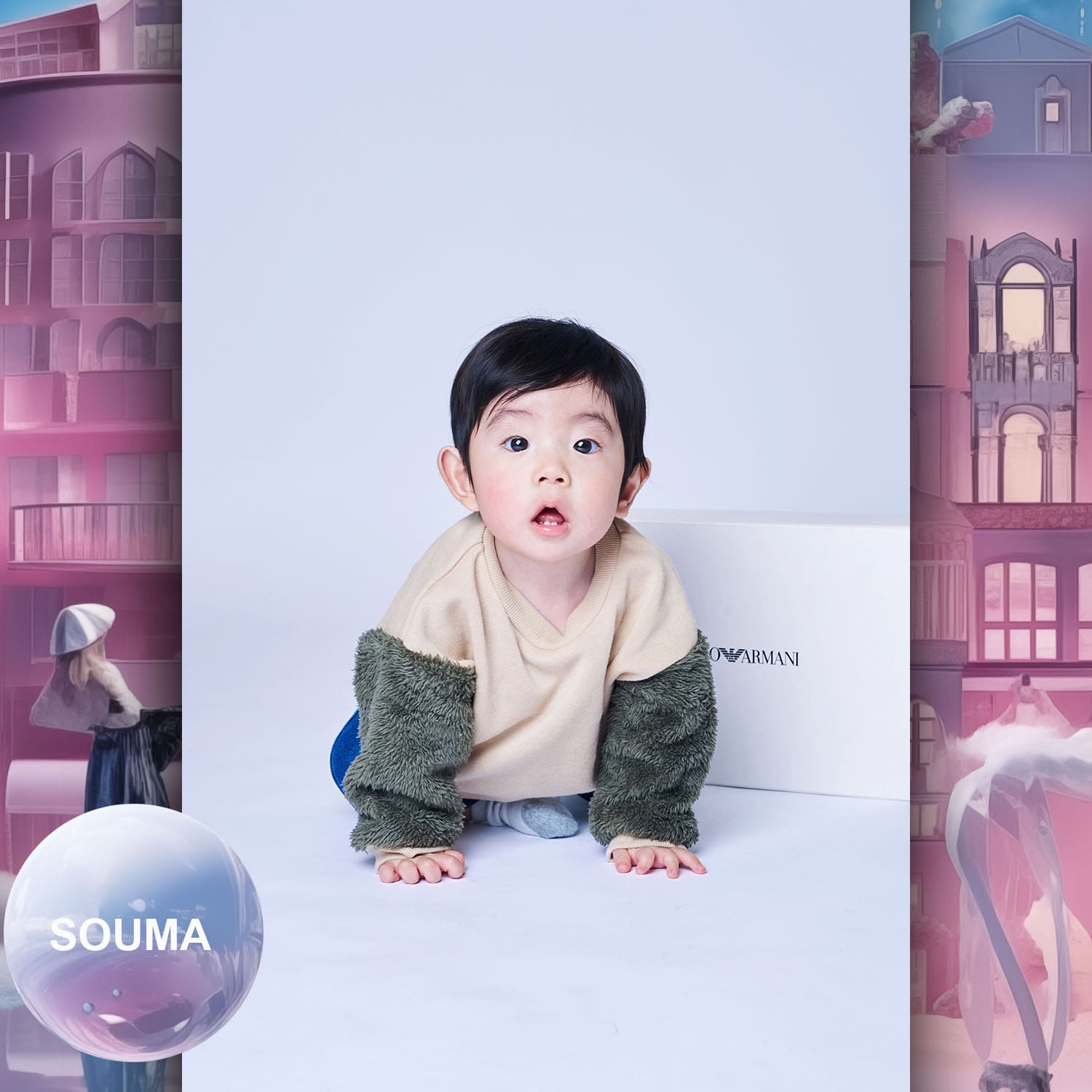 056 Enfants Tokei sur Runway Audition pour les enfants du magazine World 2023 Armani