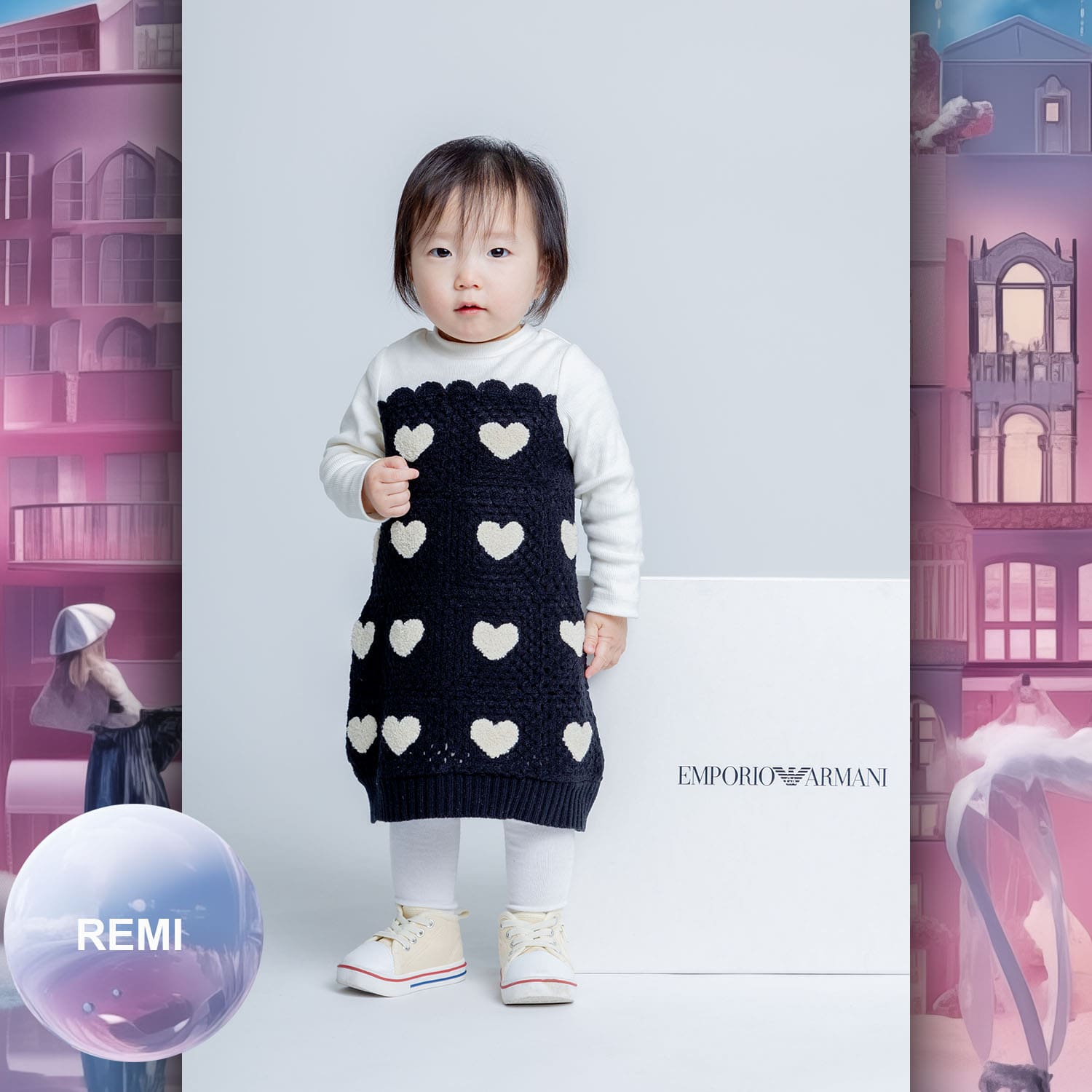058 Enfants Tokei sur Runway Audition pour les enfants du magazine World 2023 Armani