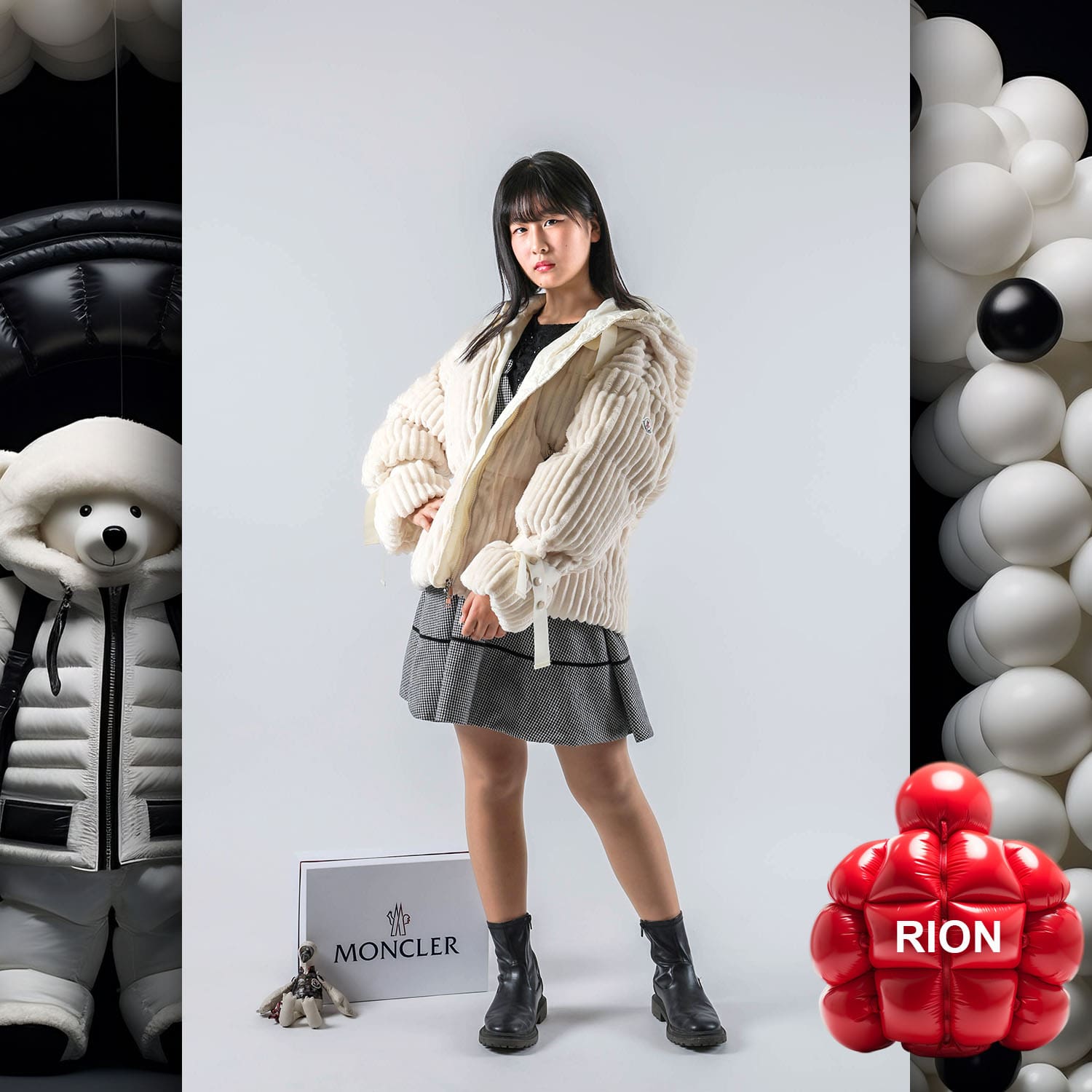 061 Kids Tokei on Runway Magazine World Kids Audition 2023 Moncler