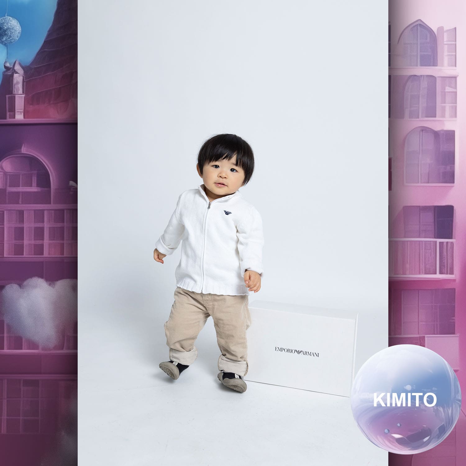 067 Enfants Tokei sur Runway Audition pour les enfants du magazine World 2023 Armani