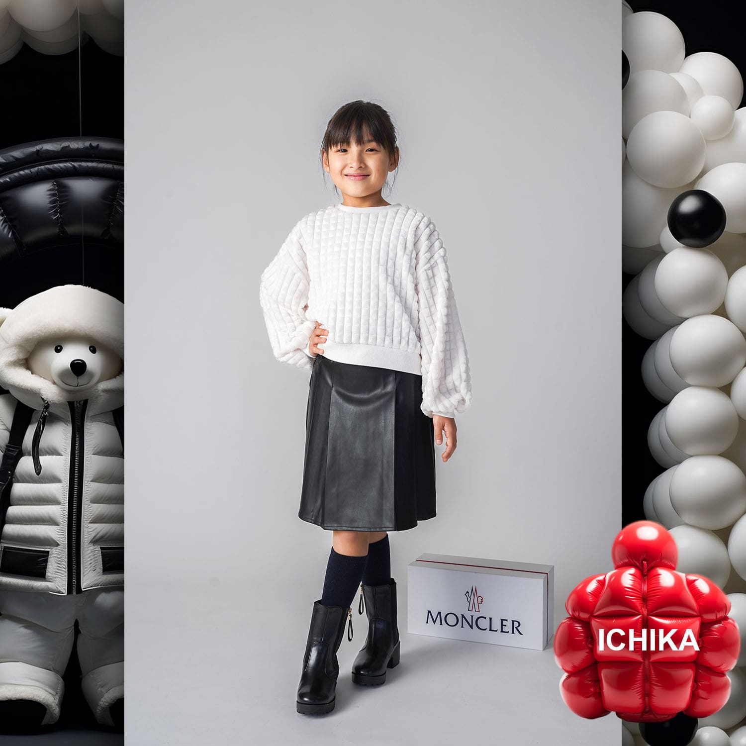 079 Kids Tokei on Runway Magazine World Kids Audition 2023 Moncler