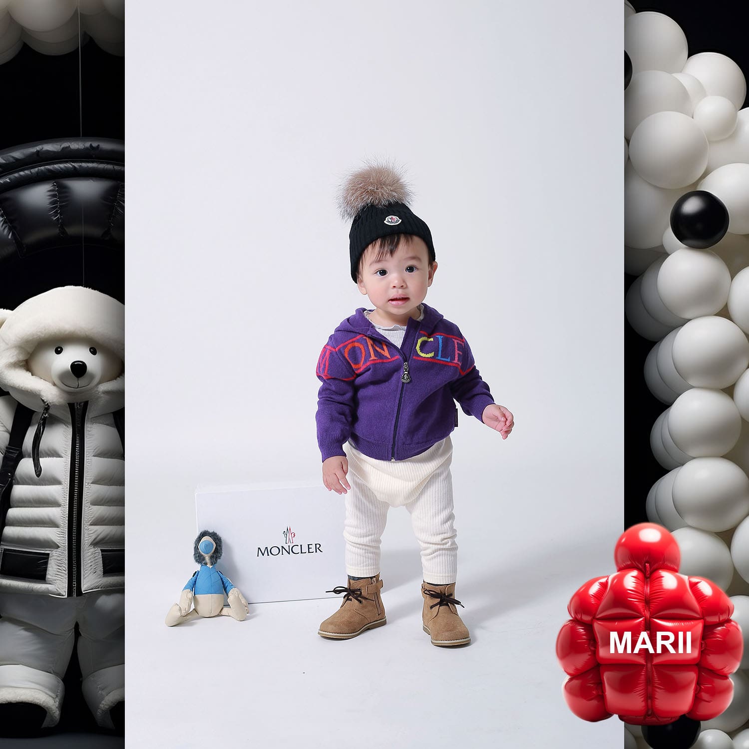 086 Kids Tokei on Runway Magazine World Kids Audition 2023 Moncler
