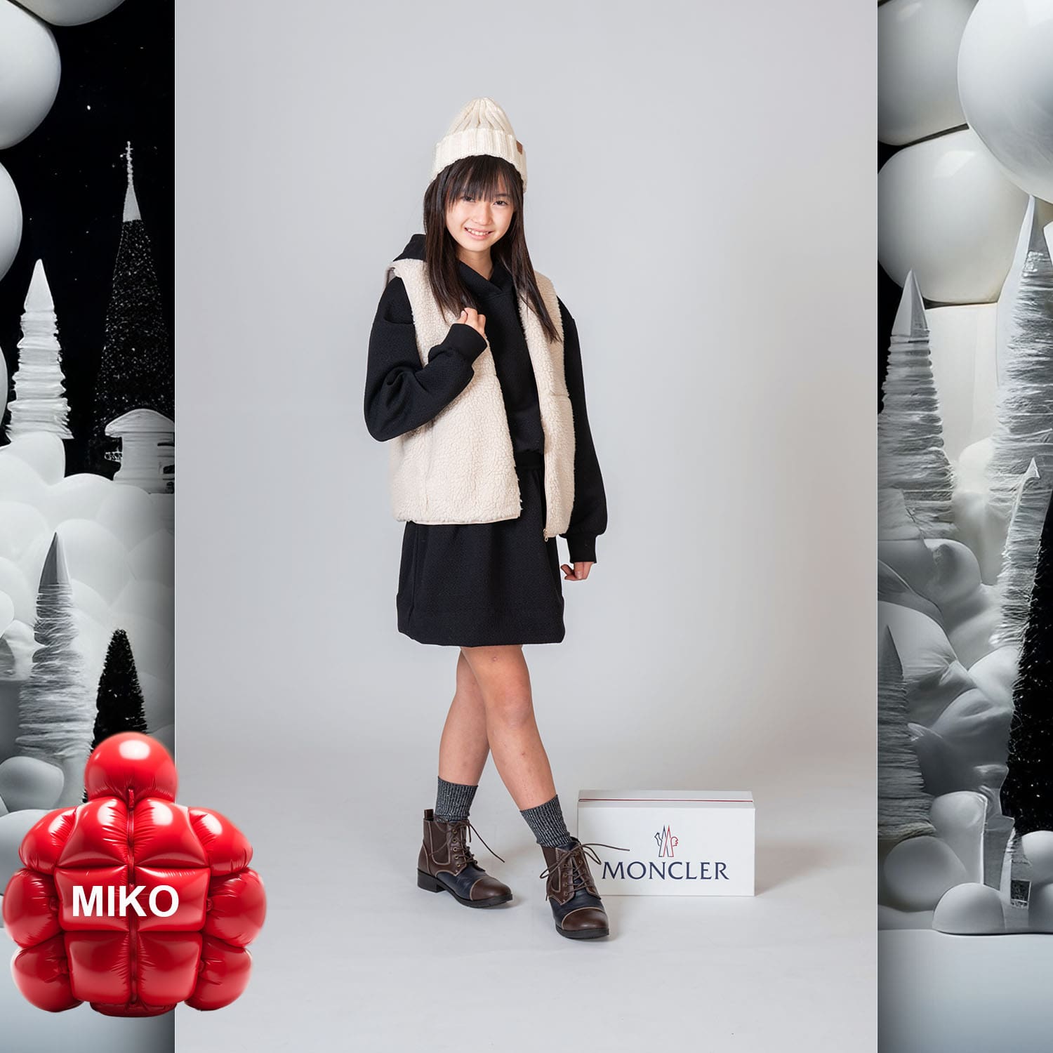 093 Kids Tokei on Runway Magazine World Kids Audition 2023 Moncler