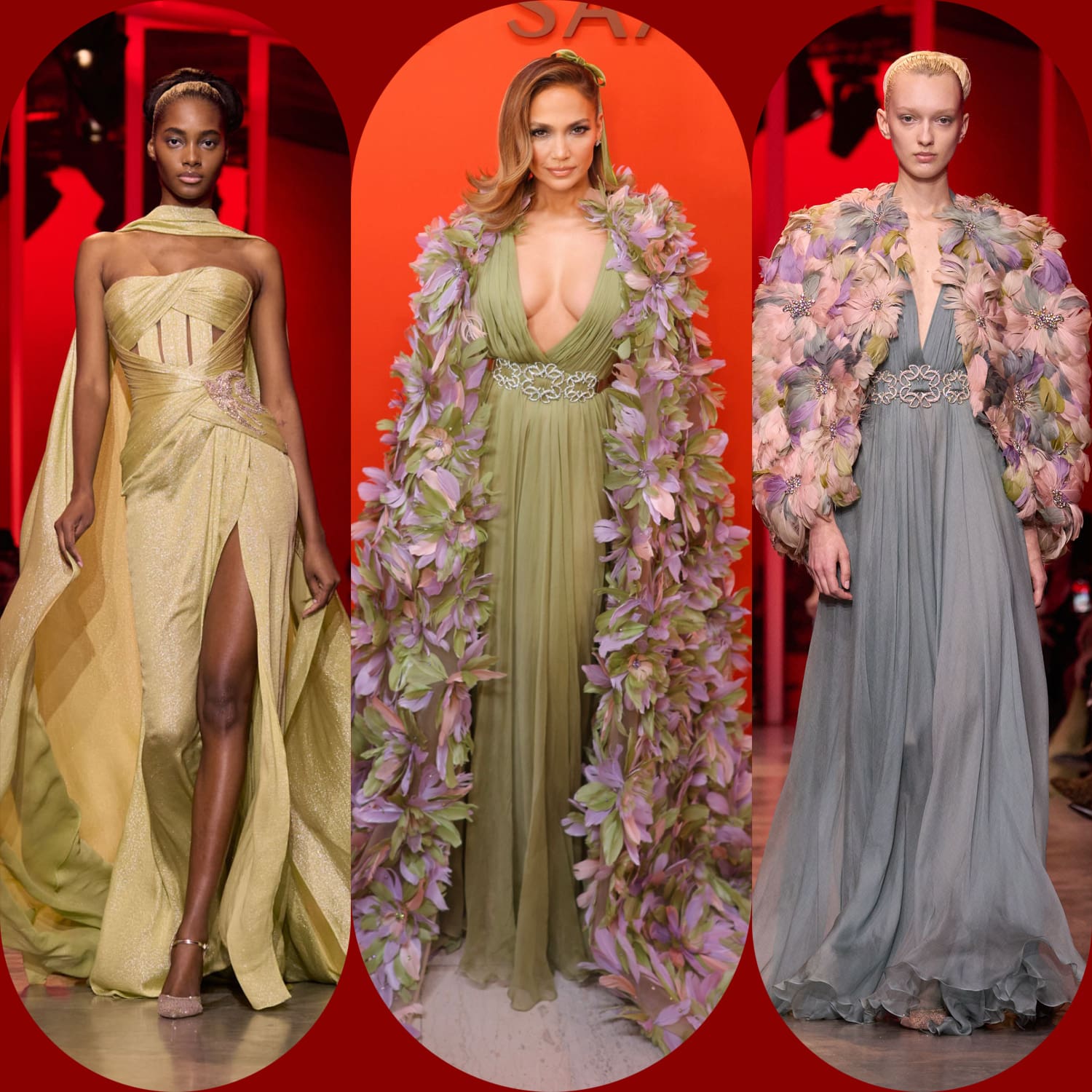 4 JLo、エリー・サーブ オートクチュール 春夏コレクションに登場 2024 Runway 雑誌