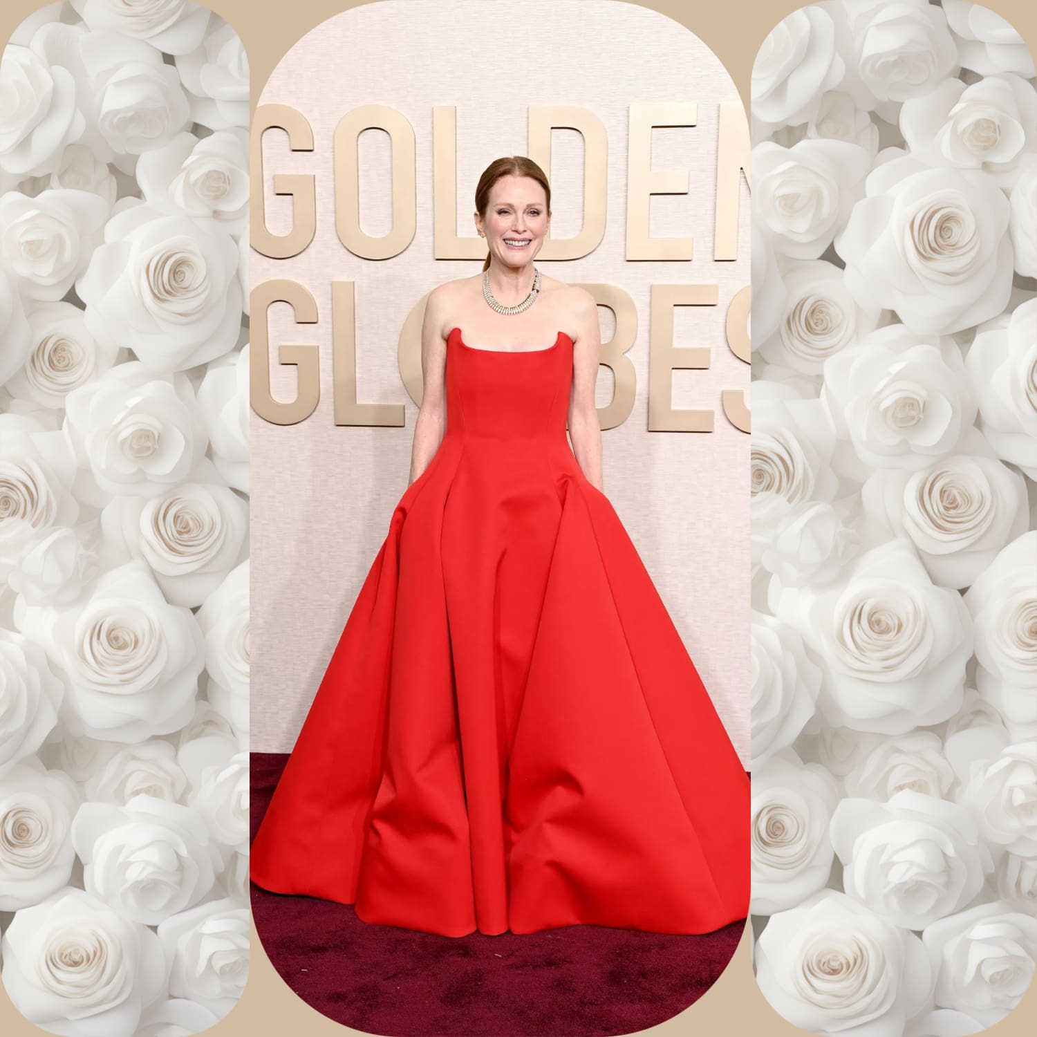Джулианна Мур в Bottega Veneta на церемонии вручения премии «Золотой глобус» 2024
