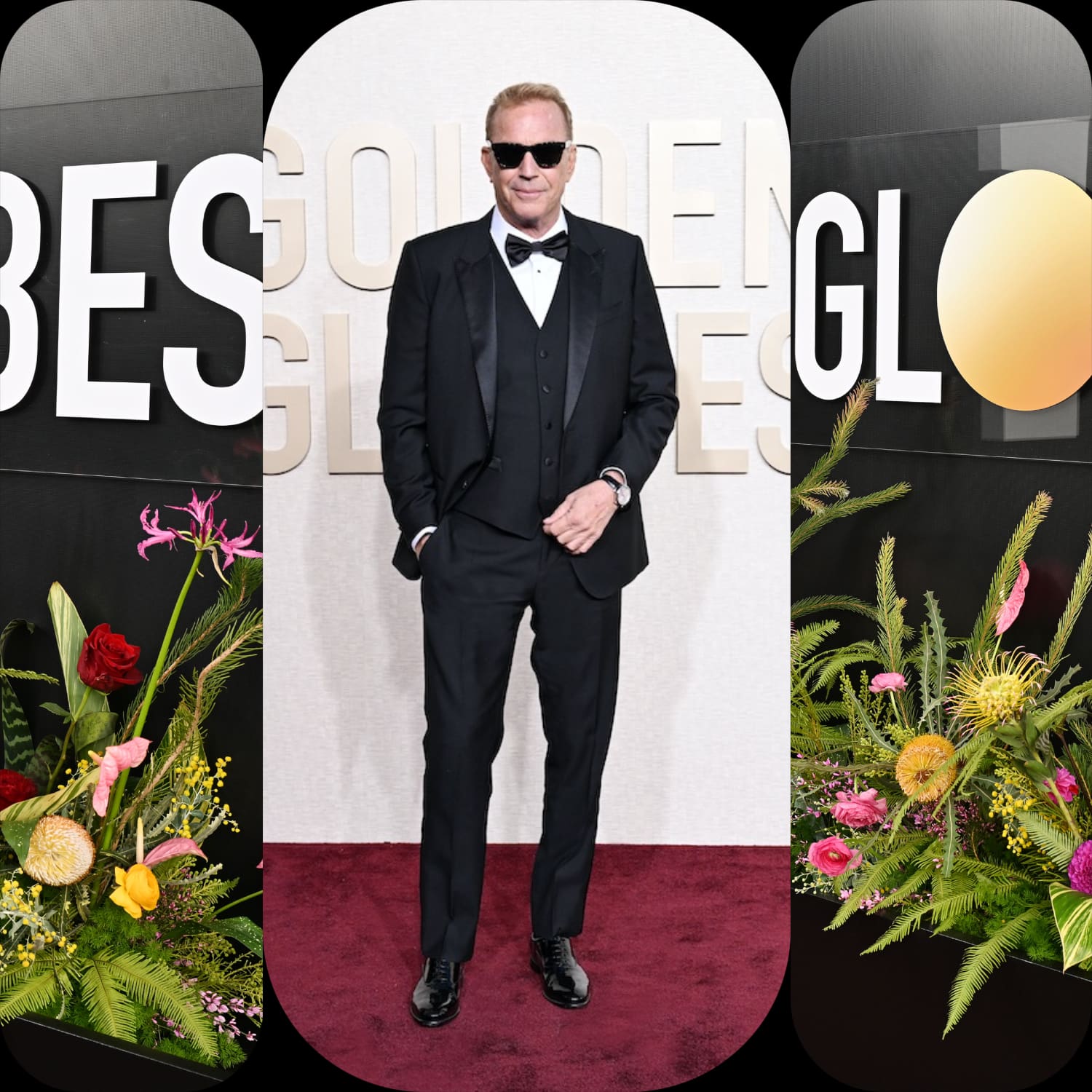 Кевин Костнер в Dolce&Gabbana на церемонии вручения премии «Золотой глобус» 2024