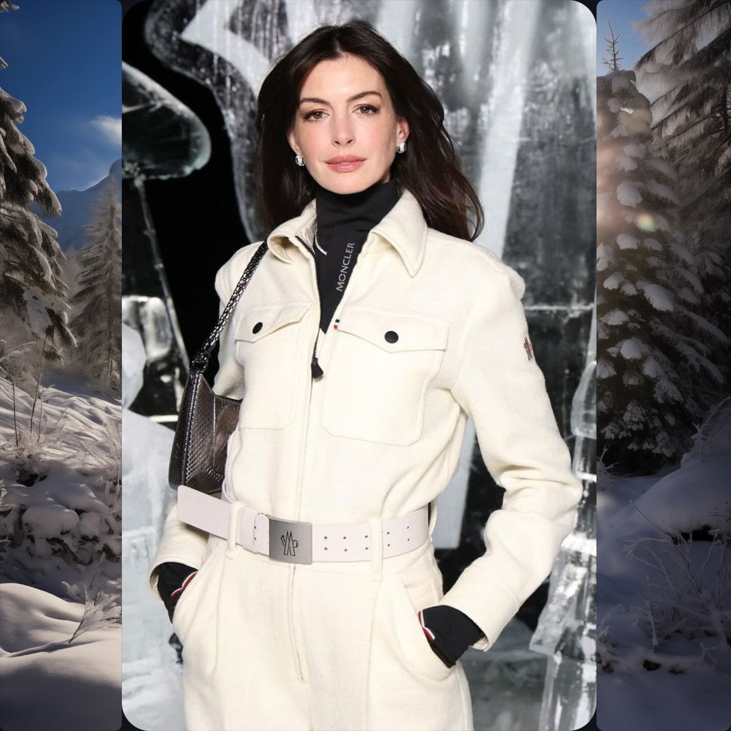 3 Anne Hathaway at Moncler Grenoble Fall Winter 2024 Runway Magazine