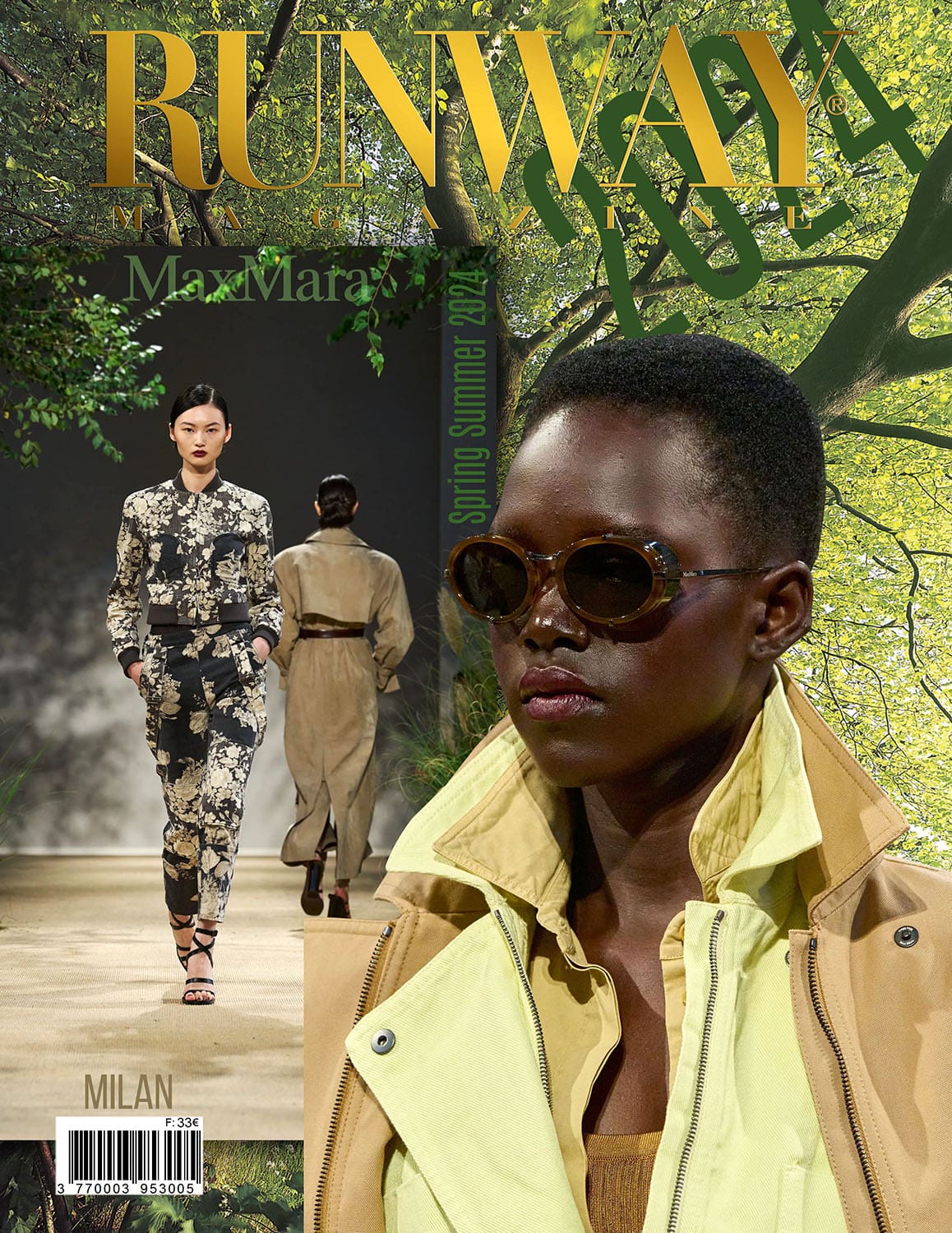 Runway Portada de Revista Max Mara Primavera Verano 2024 Milán