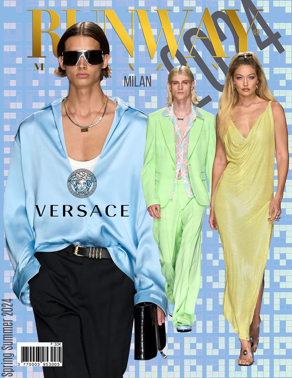 Runway Portada De Revista Versace Primavera Verano 2024 Milán