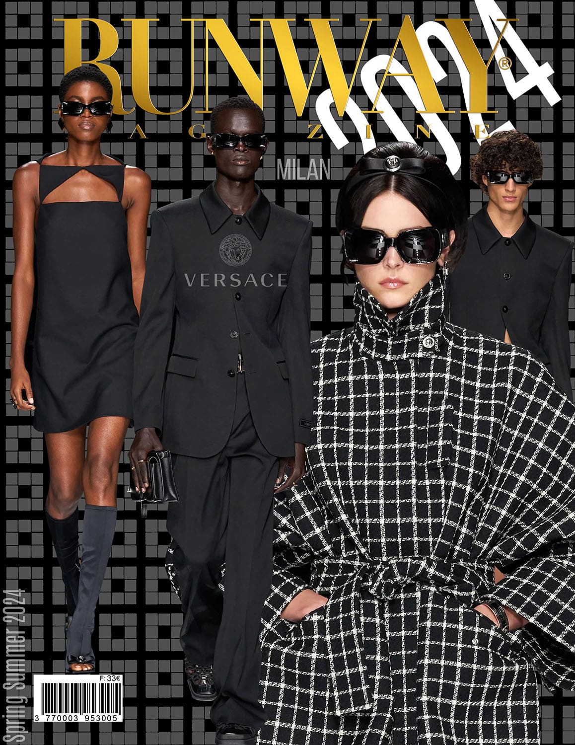 Runway 雑誌の表紙 ヴェルサーチ 春夏 2024