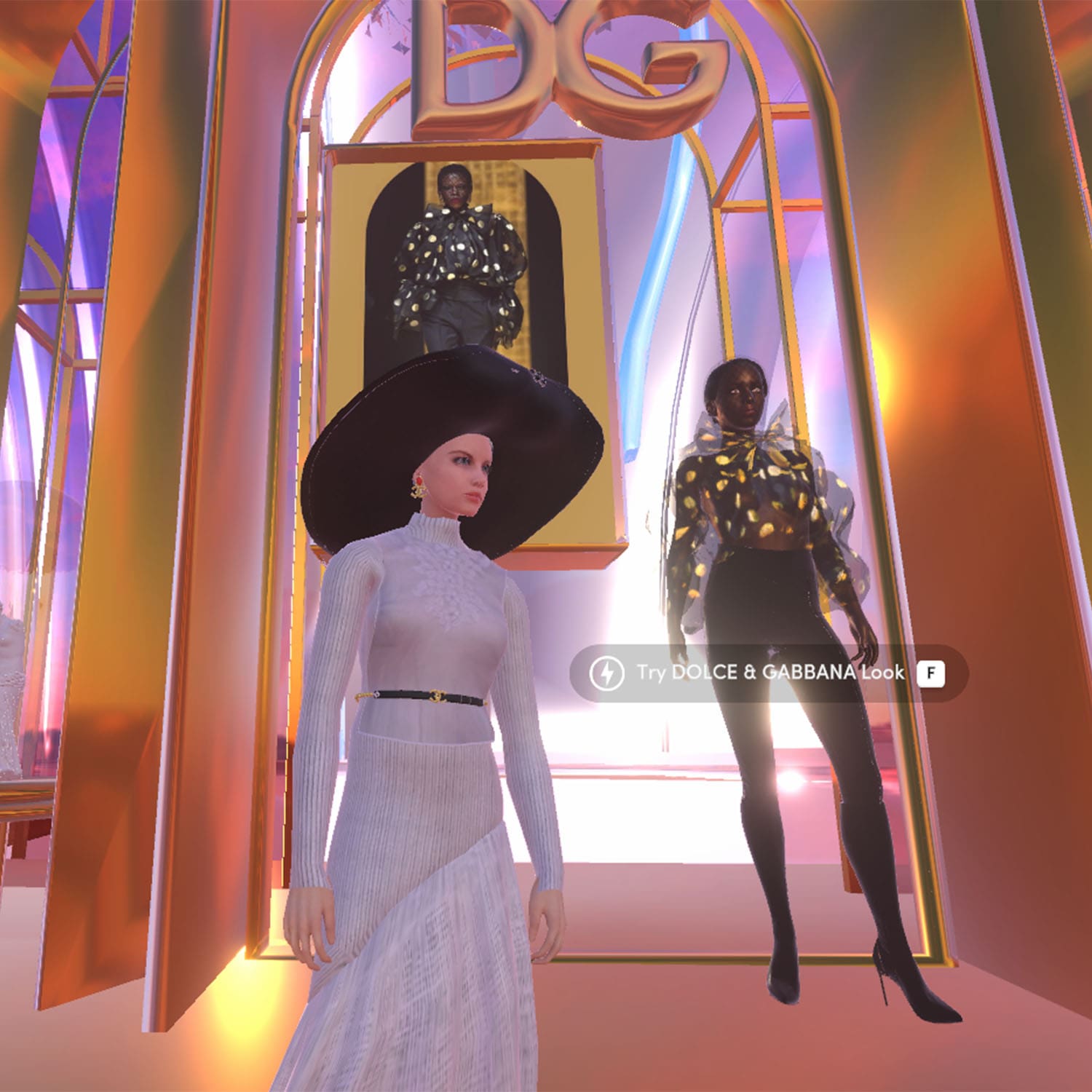4 Runway Experiência Web3 no outono 2024 Dolce Gabbana experimente look