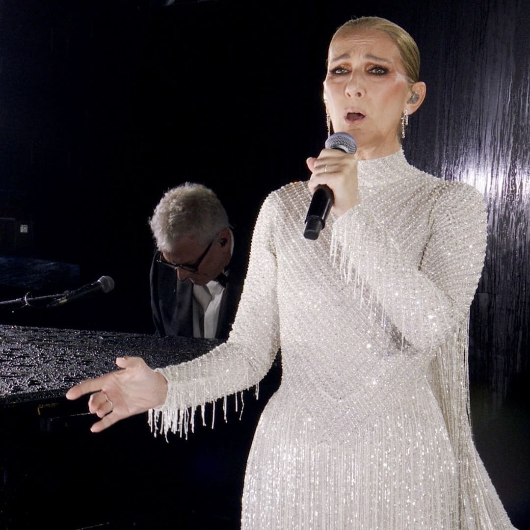 4 Celine Dion performing at Opening ceremony Olympic Games Paris 2024