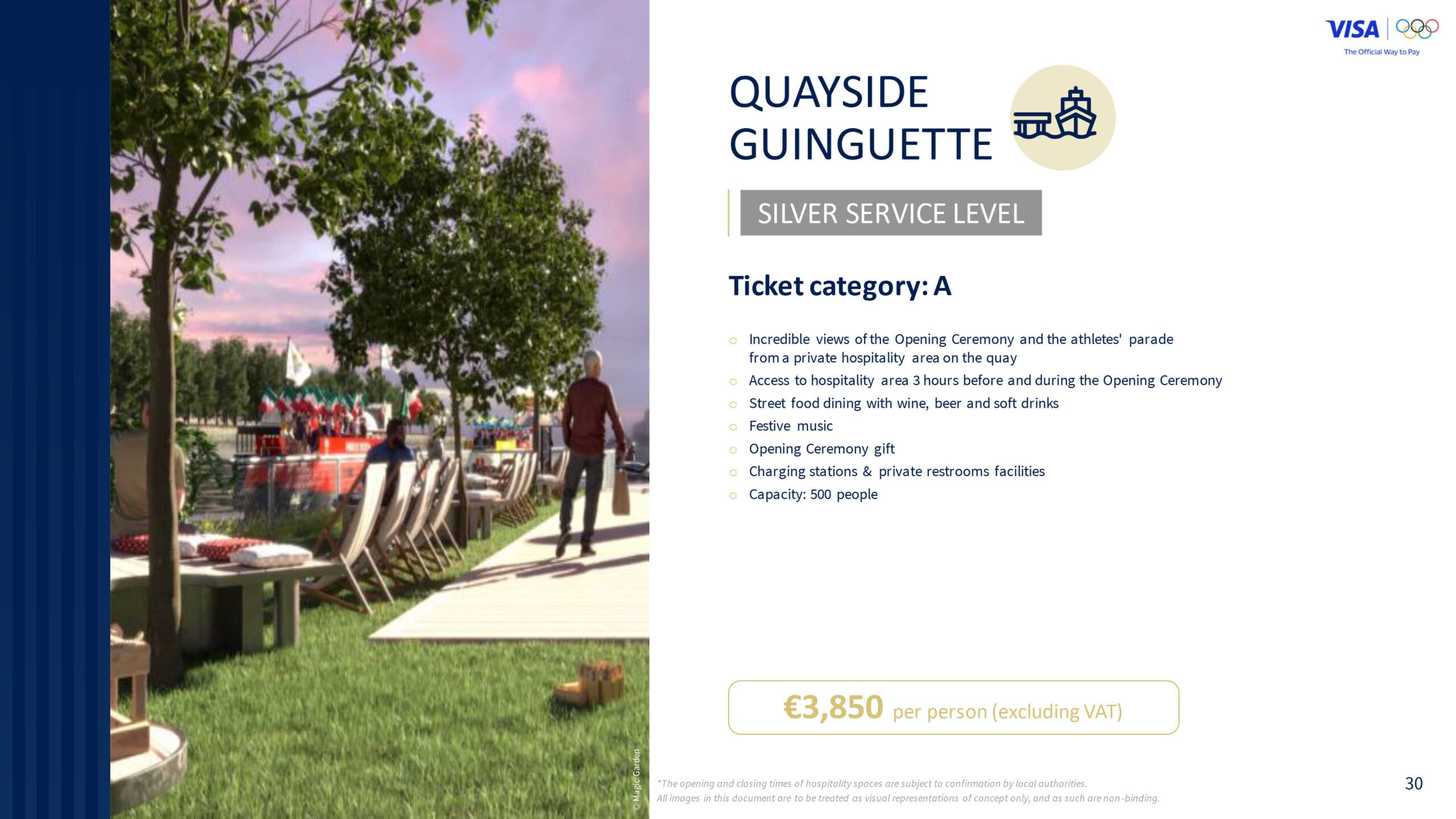 4000 silver level ticket price LVMH Guinguette for Opening Ceremony Olympics 2024 Paris