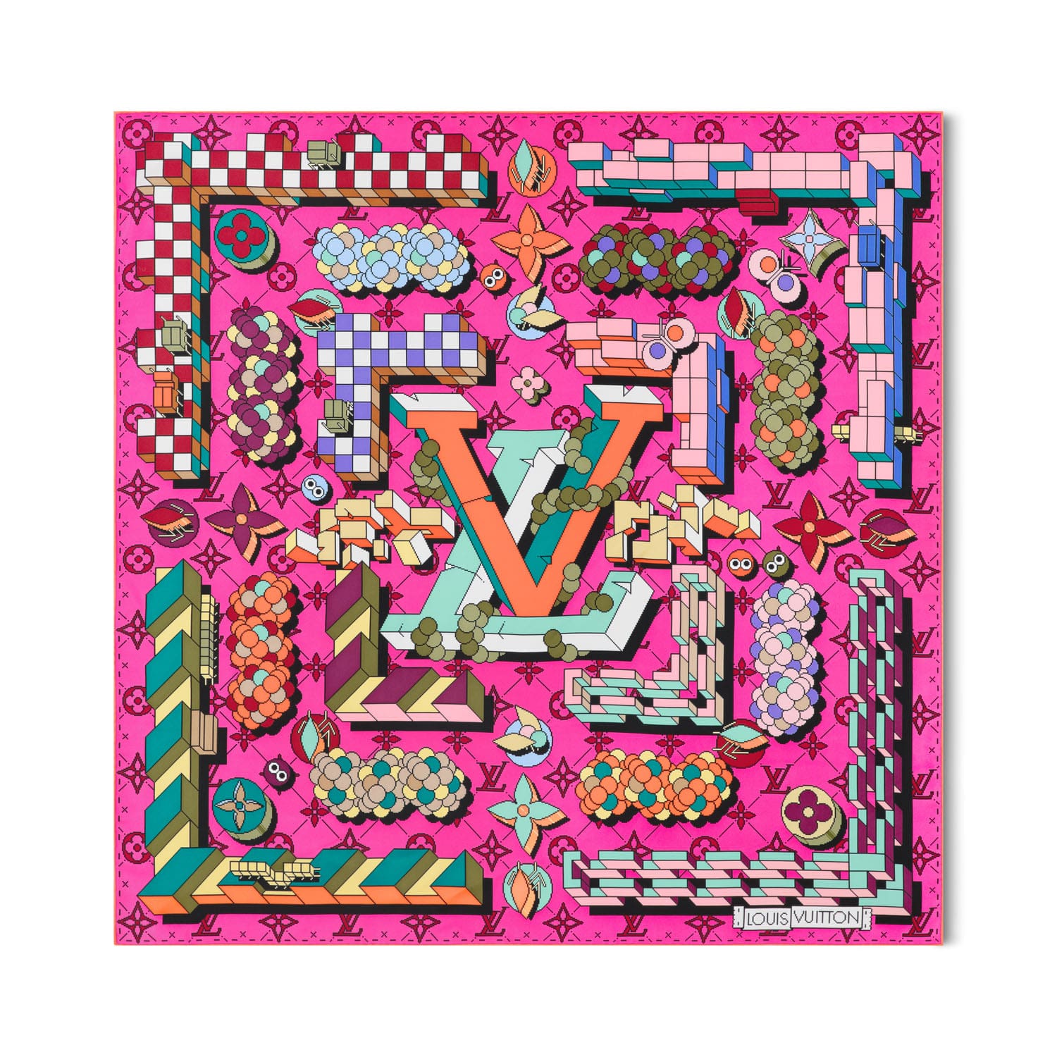 Louis Vuitton 艺术丝绸方巾 2024 Runway 杂志(3)