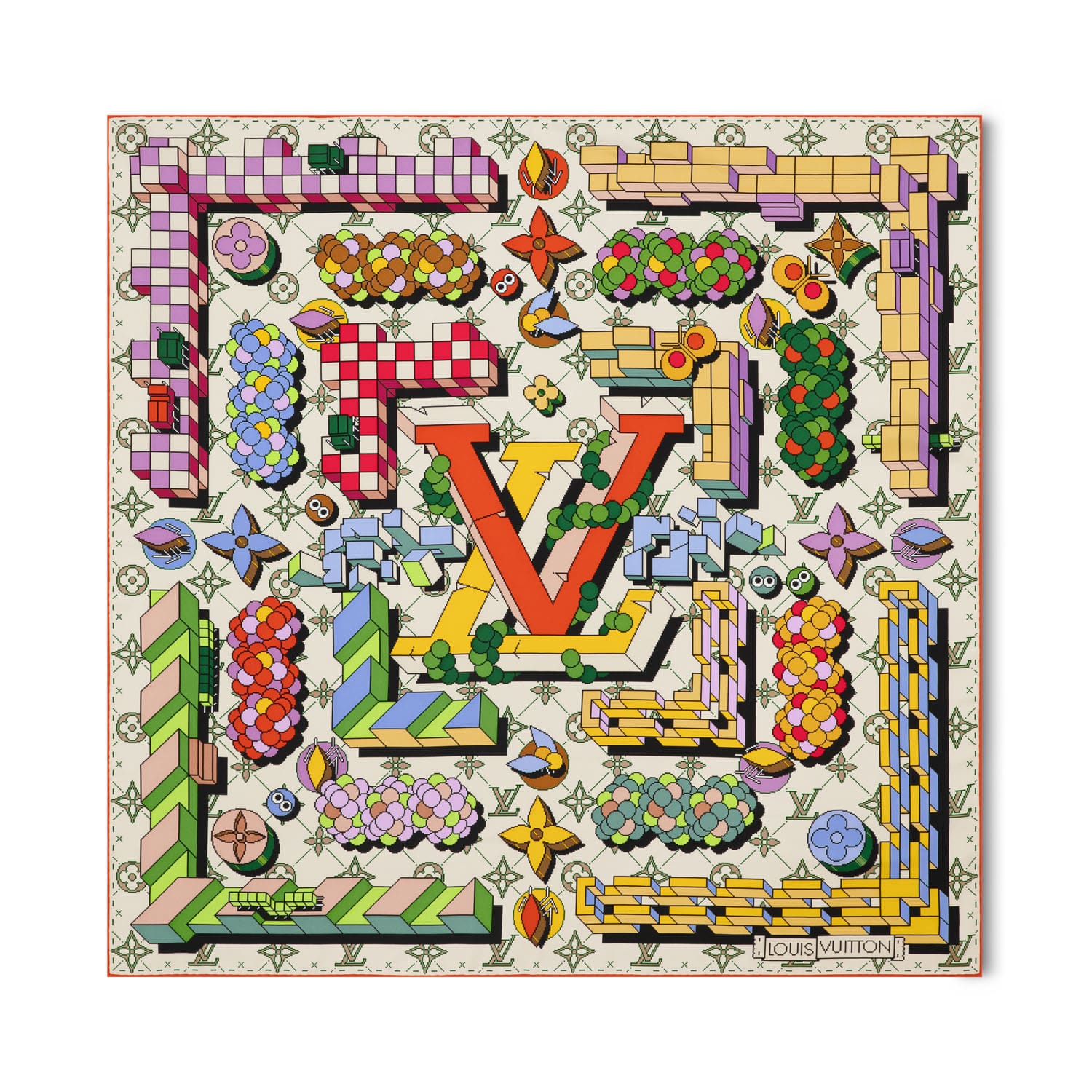 Louis Vuitton 艺术丝绸方巾 2024 Runway 杂志(4)