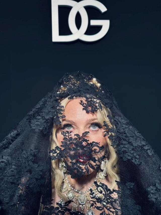 Madonna au défilé Dolce Gabbana Printemps Été 2025 à Milan Runway