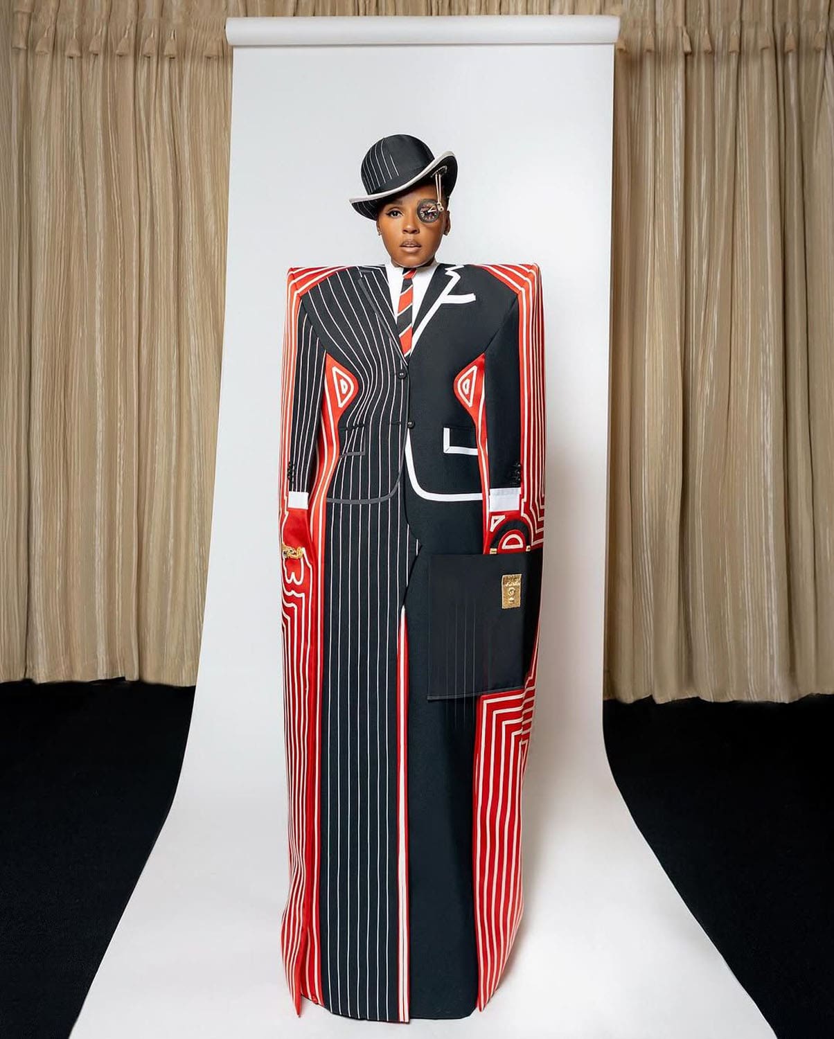Janelle Monáe in Thom Browne at Met Gala 2025 1