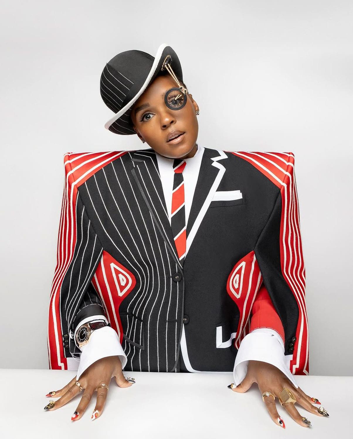Janelle Monáe in Thom Browne at Met Gala 2025 2