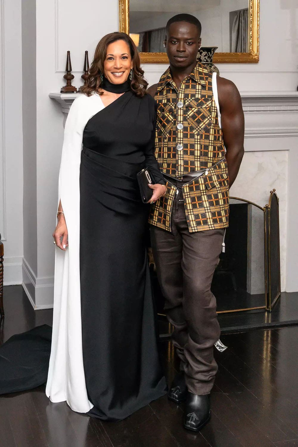 Kamala Harris in Off White and Doug Emhoff in Brunello Cucinelli at Met Gala 2025 2