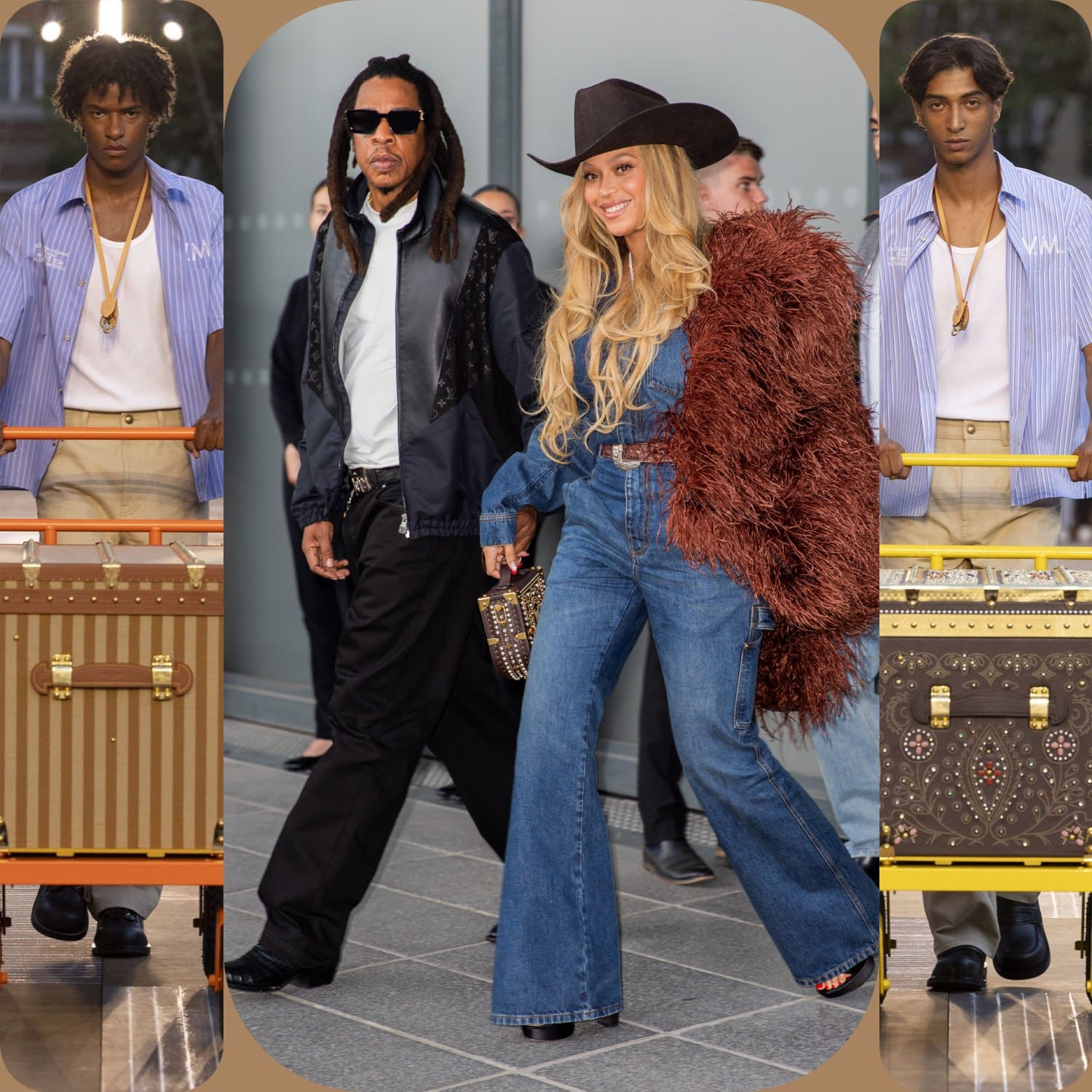 5 Beyoce e Jay Z na Louis Vuitton Men Primavera Verão 2026 Runway revista