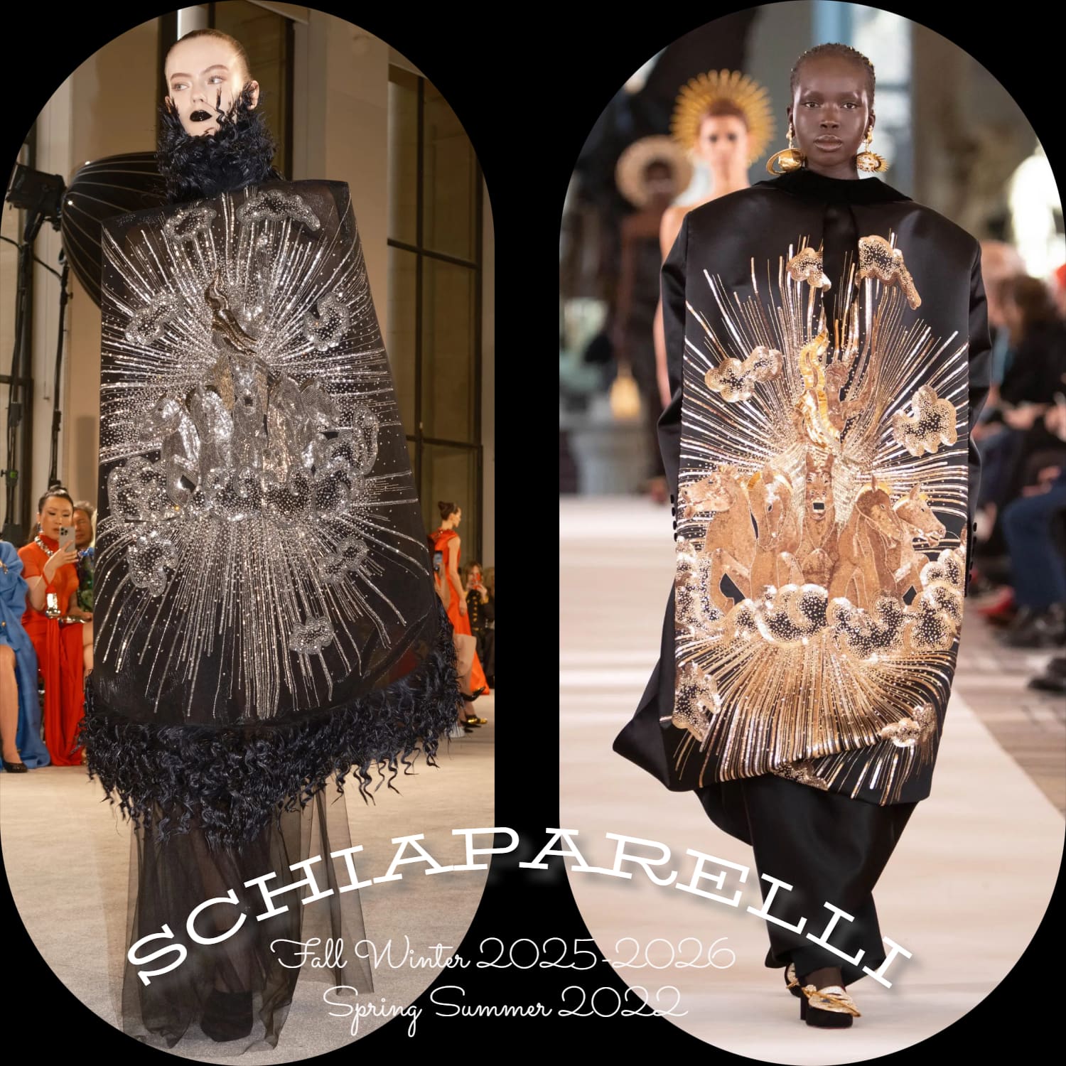 Mantello Schiaparelli Apolo Primavera Estate 2022 Schiaparelli Autunno Inverno 2025 2026